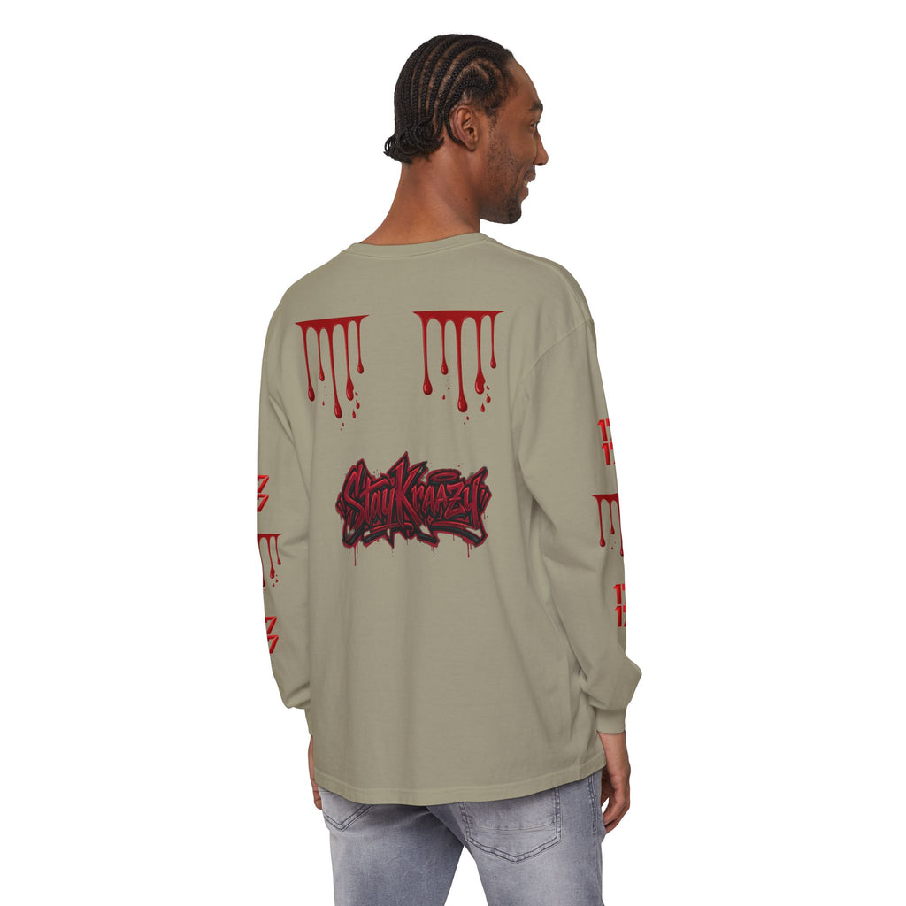 Blood Drip Graphic Long Sleeve Tee