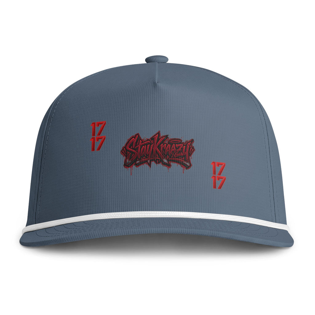Sunwashed Rope Cap — Vintage Streetwear Snapback Hat with '17' Logo