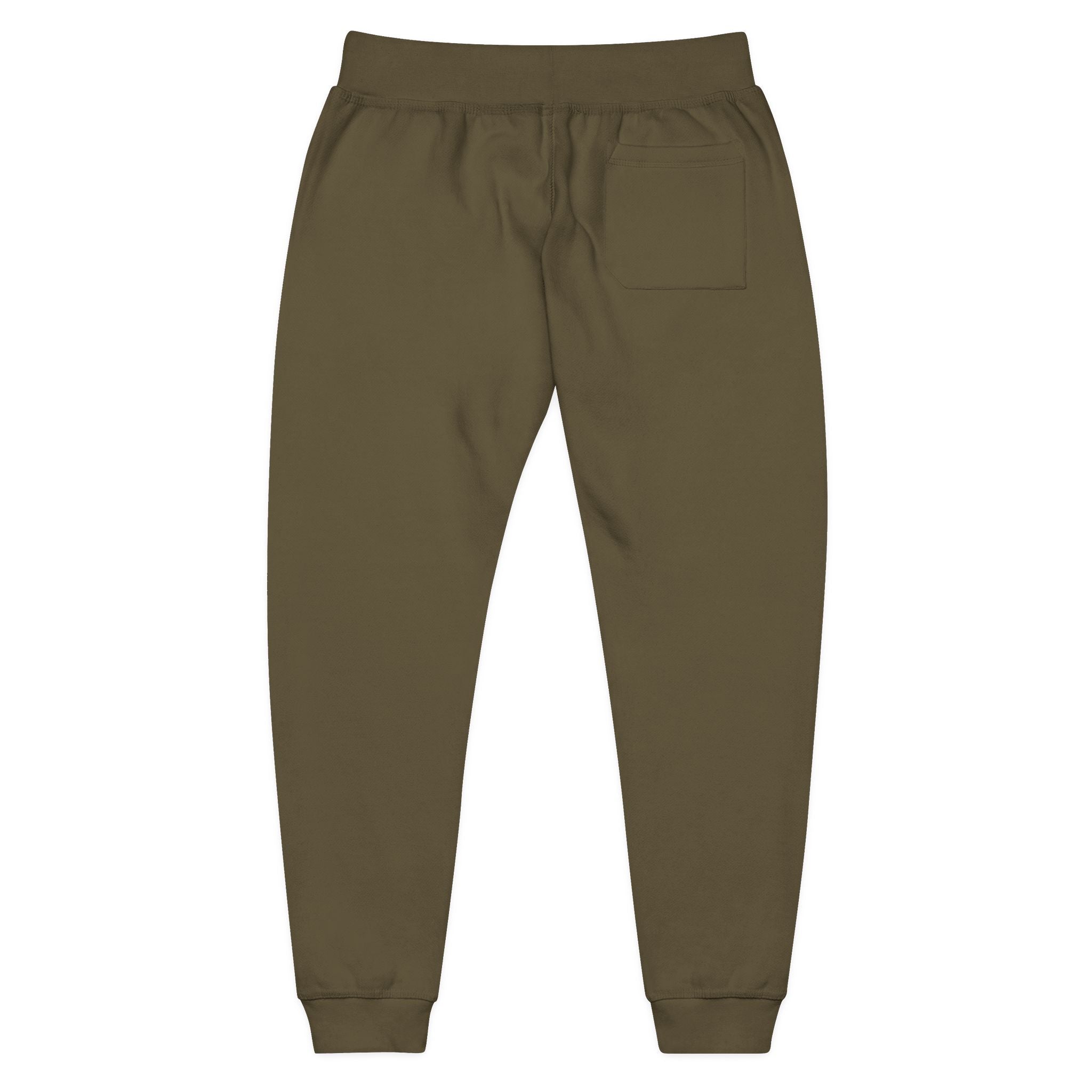 Embroidered Drip Horror Sweatpants — White Fleece Joggers