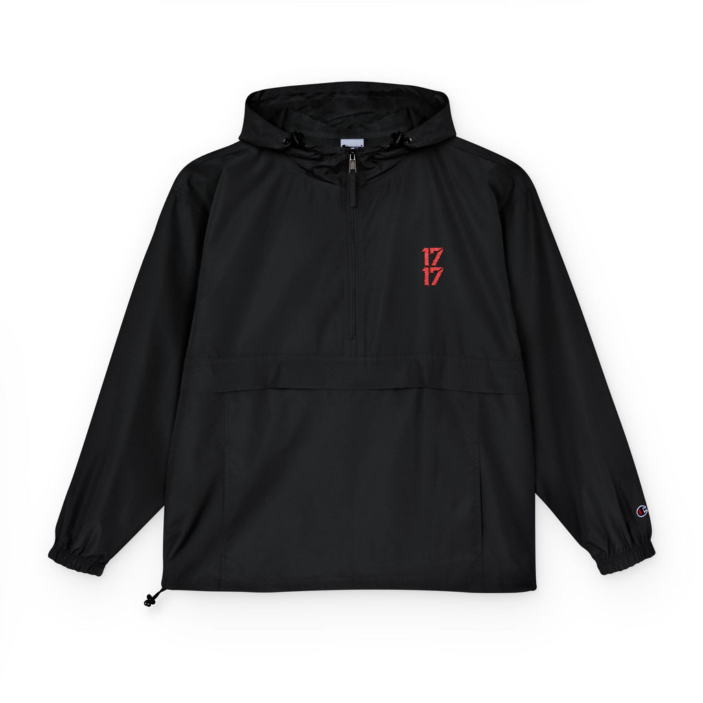 Packable Anorak Jacket — Lightweight Hooded Windbreaker (Orange)