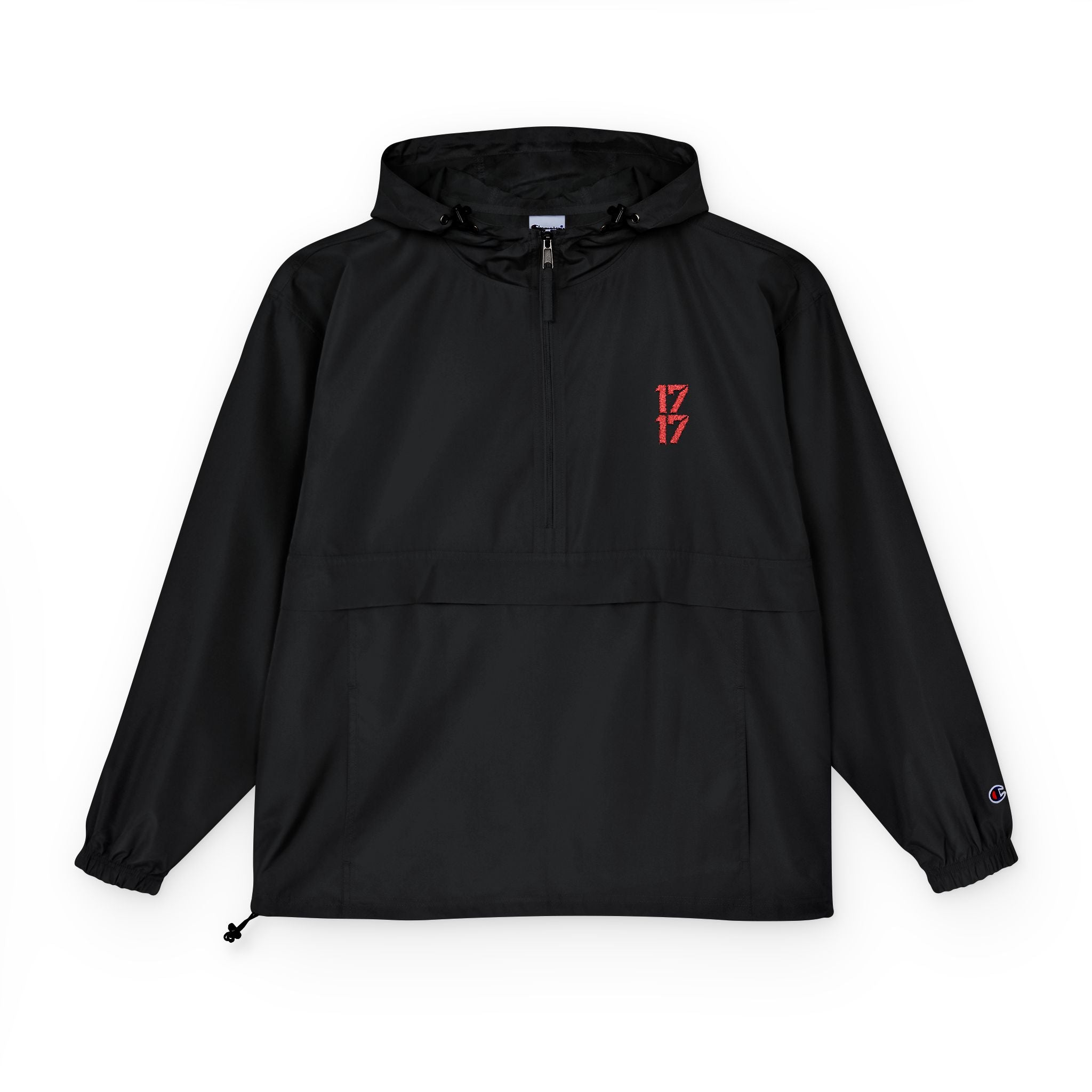 Packable Anorak Jacket — Lightweight Hooded Windbreaker (Orange)