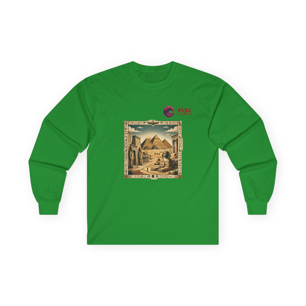 Egyptian Pyramids Vintage Graphic Long Sleeve Tee
