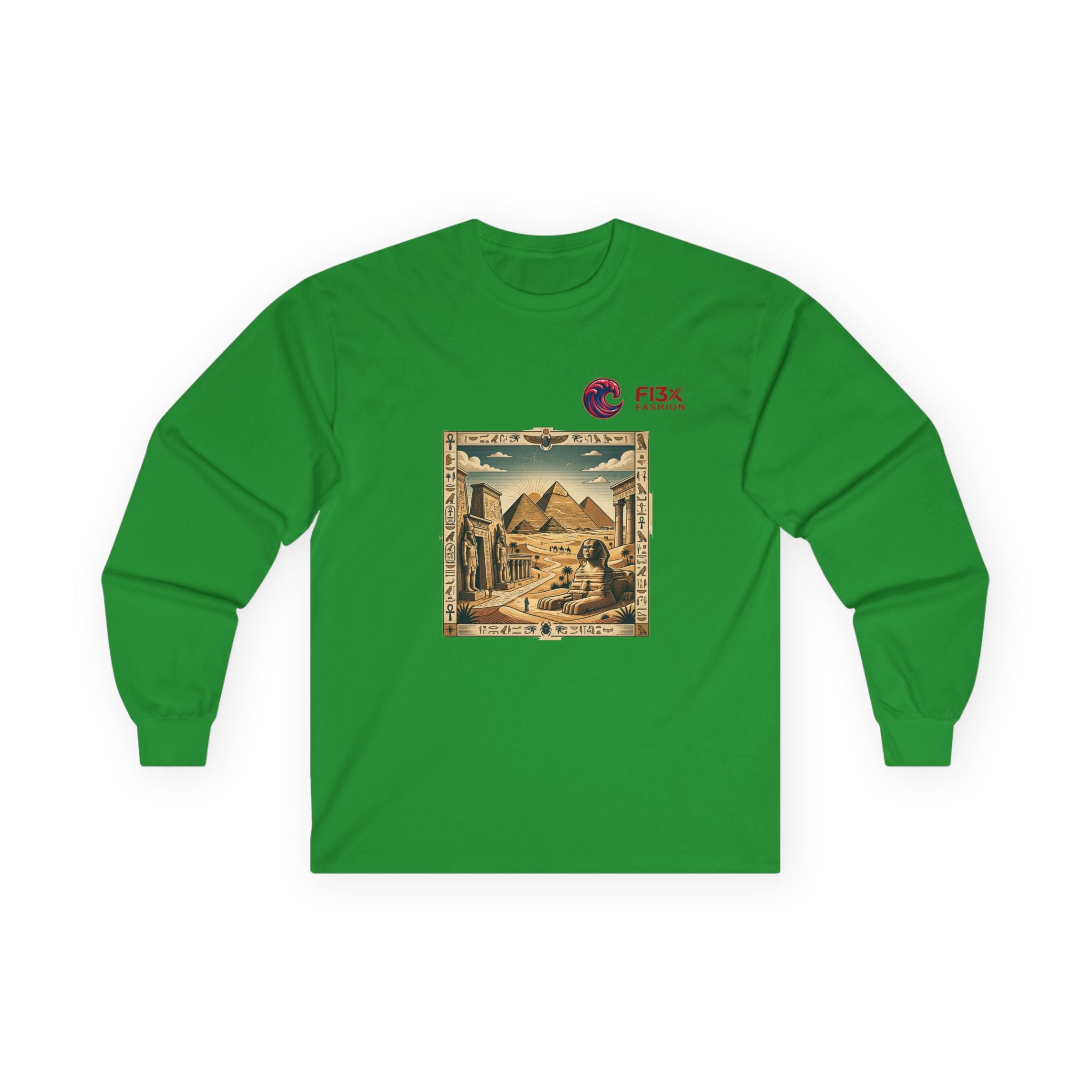Egyptian Pyramids Vintage Graphic Long Sleeve Tee