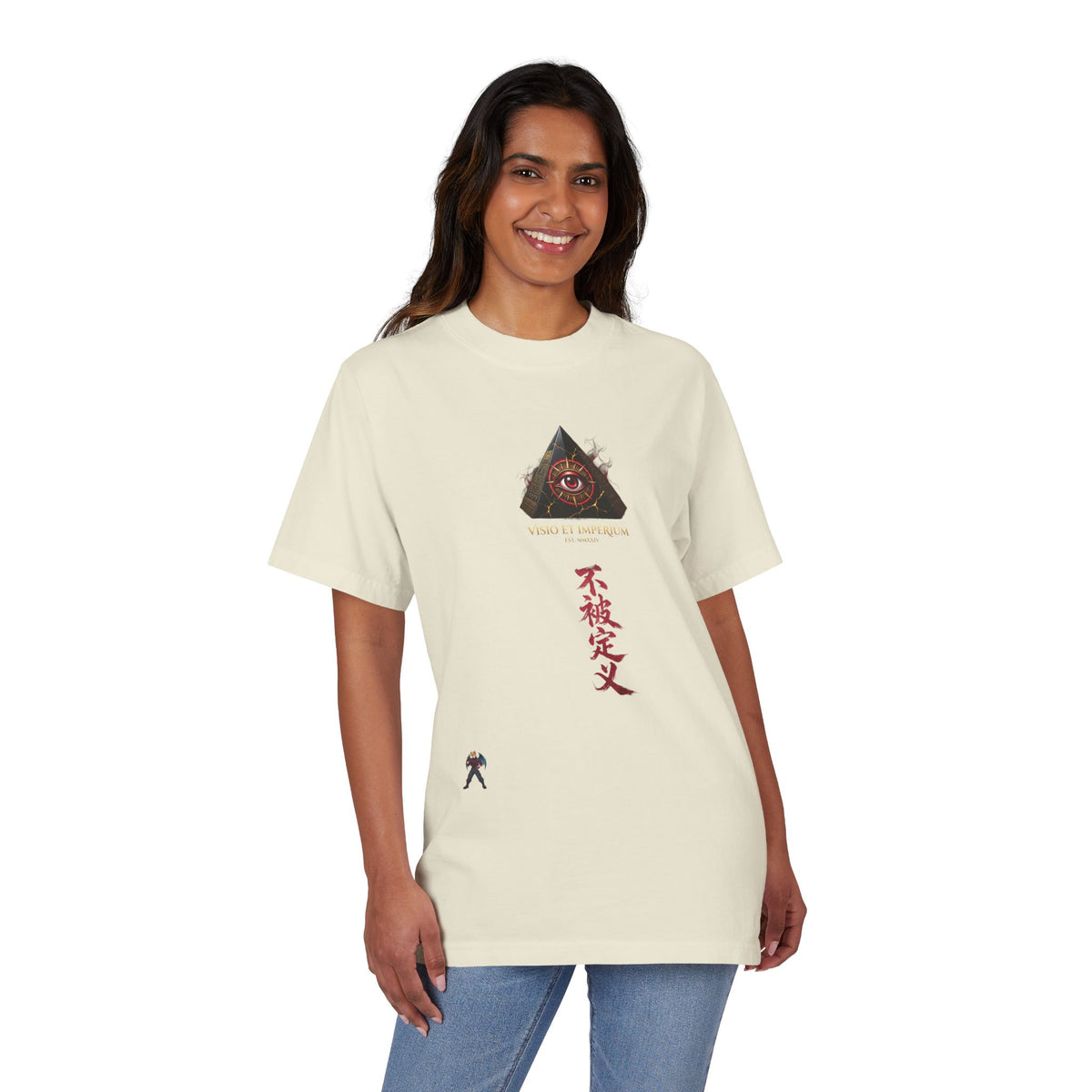 Graphic T-Shirt — Eye Pyramid & Kanji Streetwear Tee