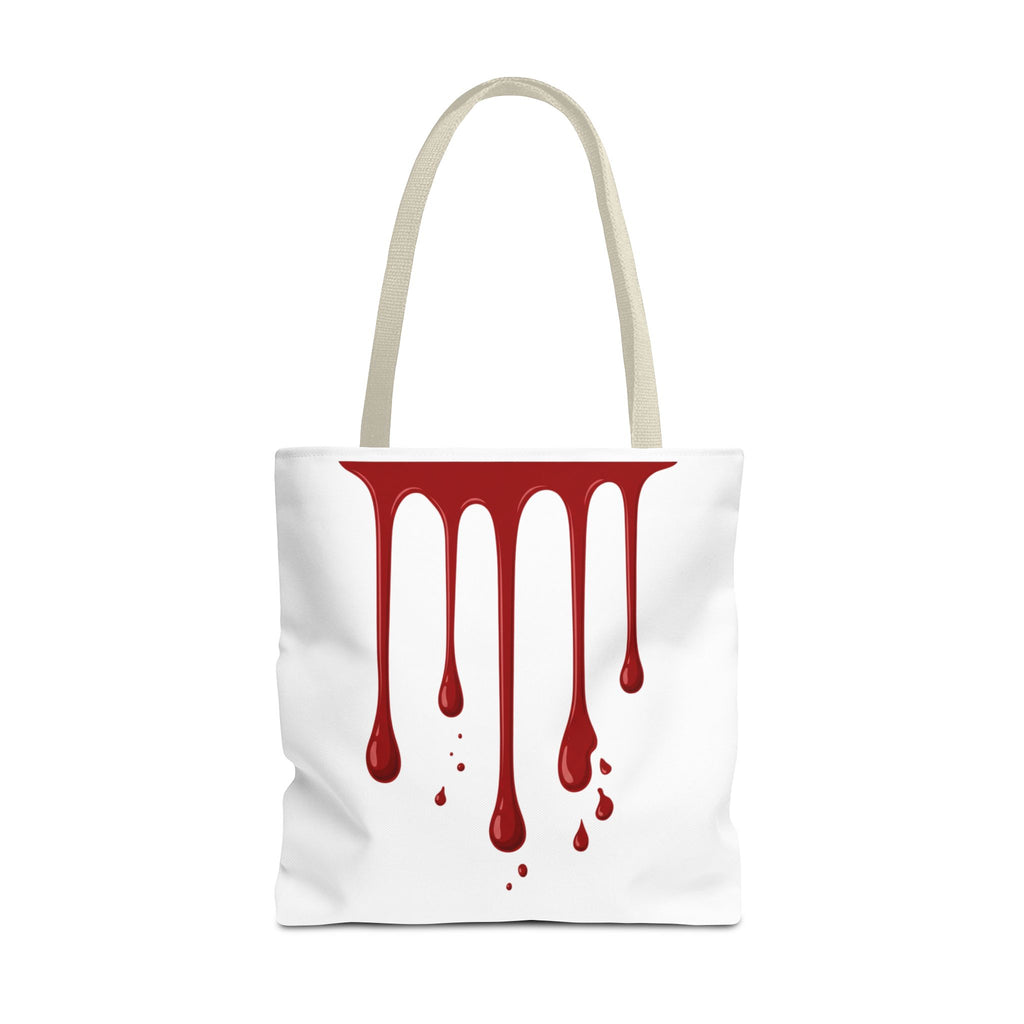 Dripping Blood Graphic Tote Bag — Red Horror Aesthetic Tote