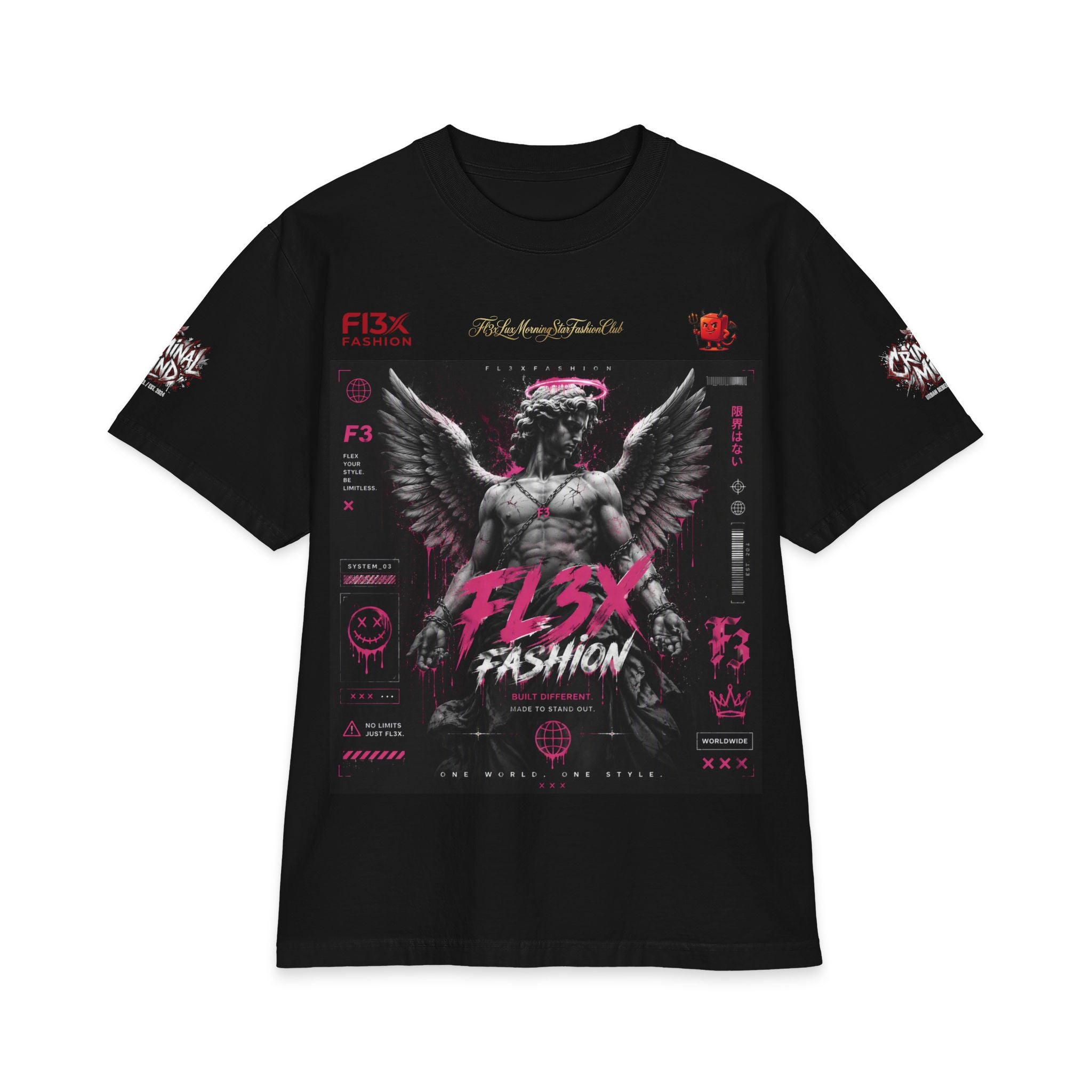 Angel Statue Graphic T‑Shirt — FL3X Fashion Streetwear
