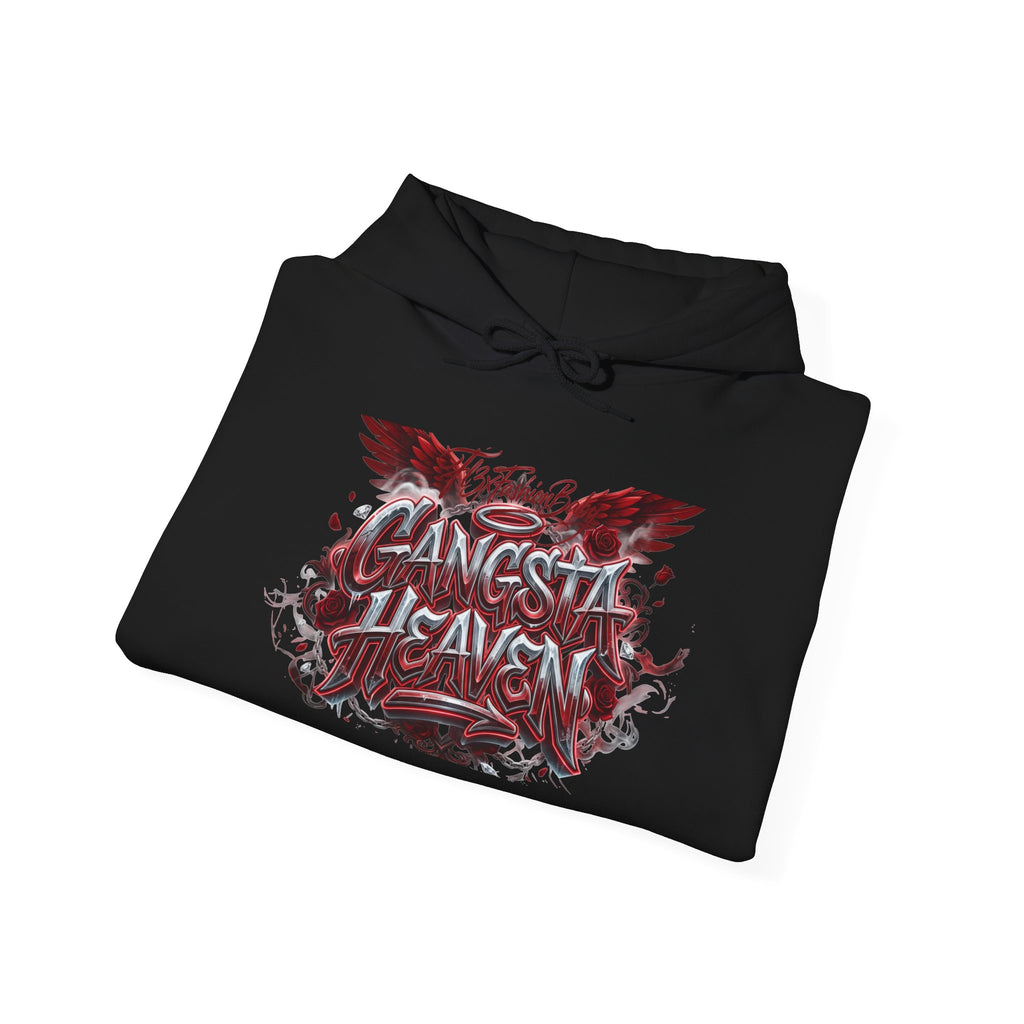 Hoodie - "Gangsta Heaven" Gothic Angel Graphic Pullover