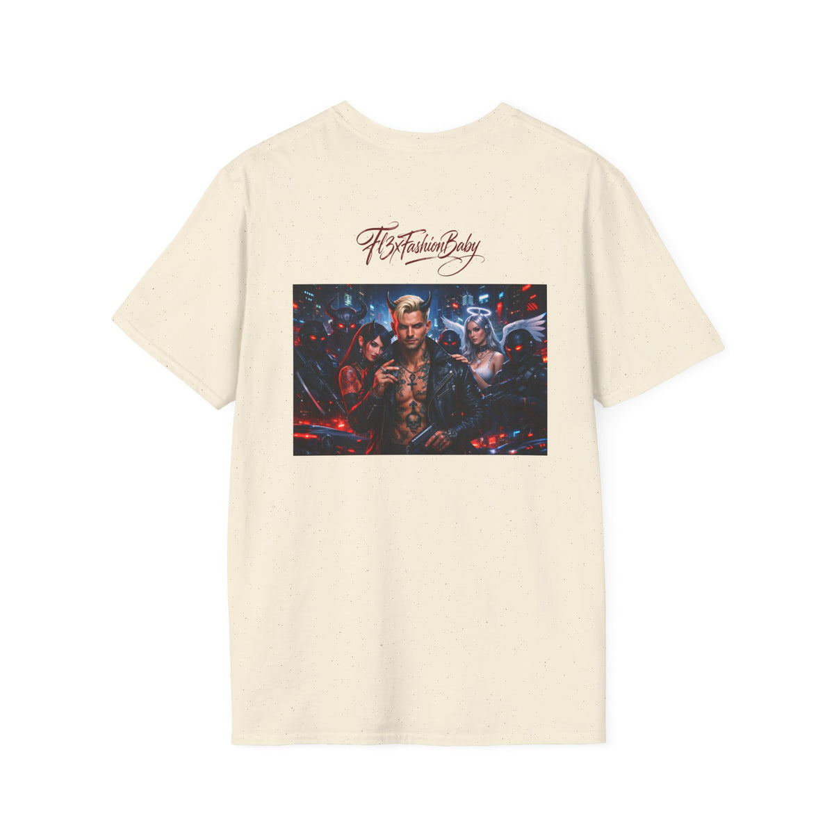 Graphic T-Shirt — F13X Fashion Collage Tee (Surfing Wave & Retro Crew)