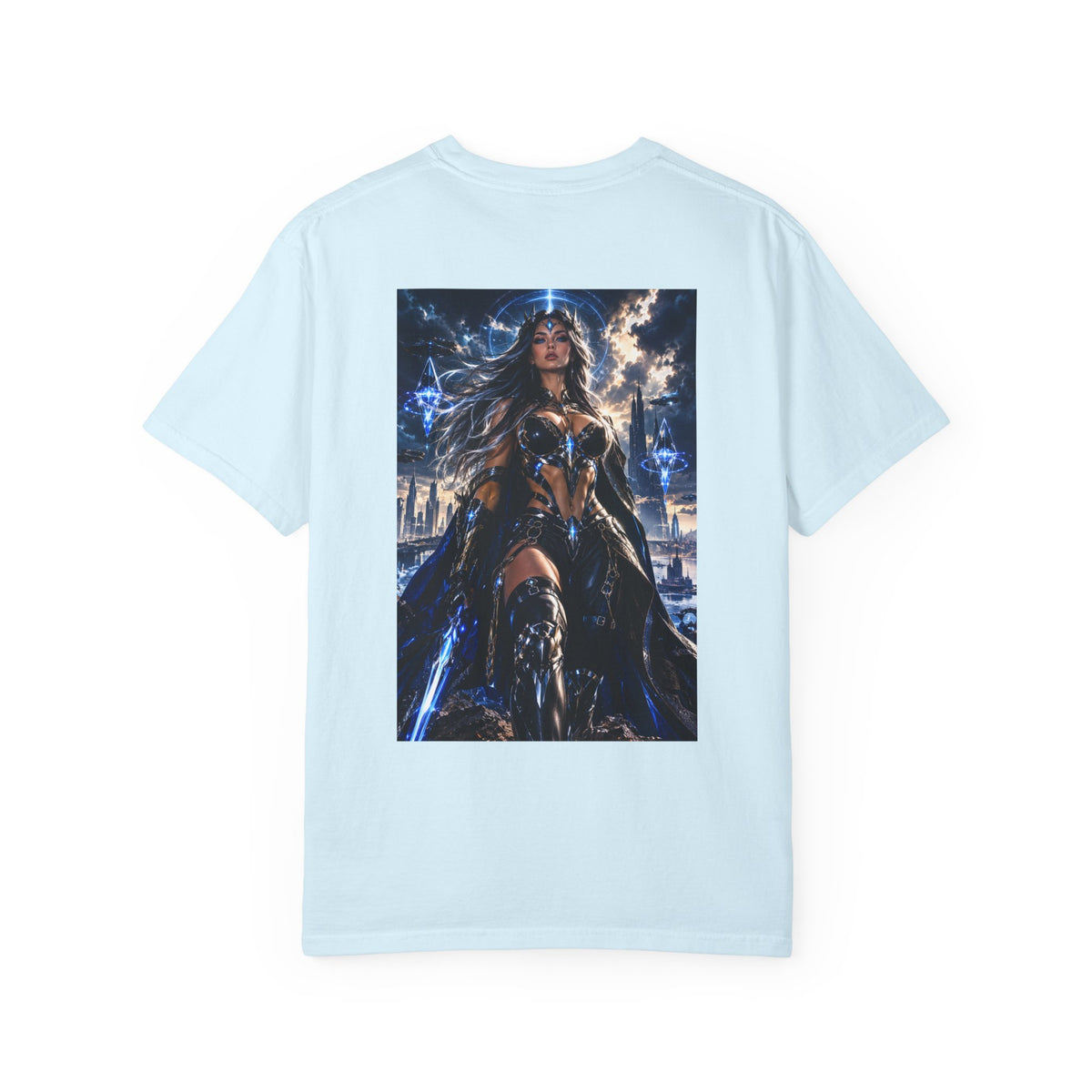 Graphic T-Shirt — Mythic Warrior Back Print with Crest Logos