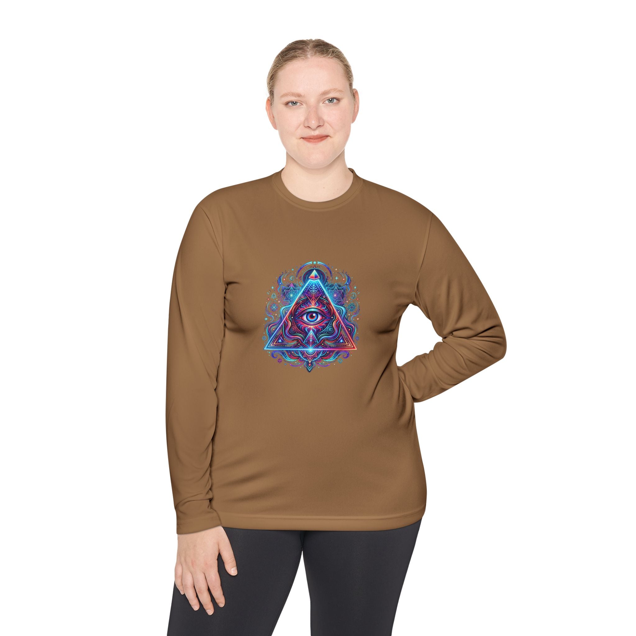 All-Seeing Eye Triangle Long Sleeve Tee — Psychedelic Mystic Graphic Shirt