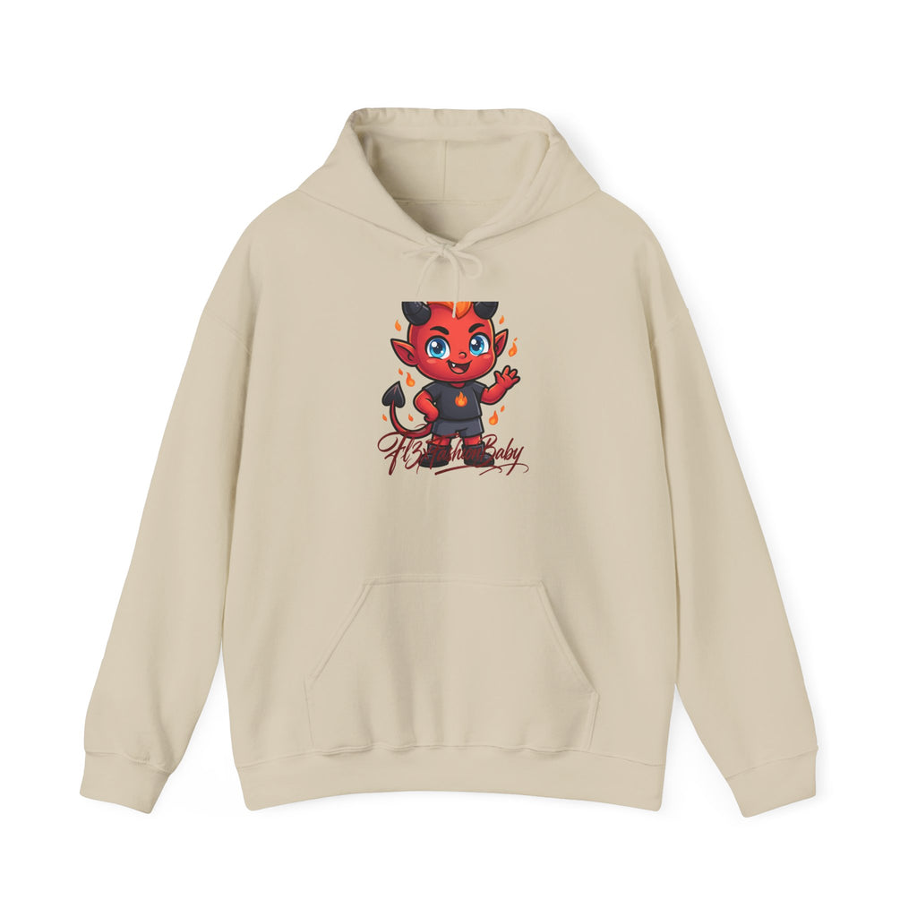 Devil Baby Cartoon Hoodie — Cute Red Demon Character "Playful Evil" Graphic Hoodie