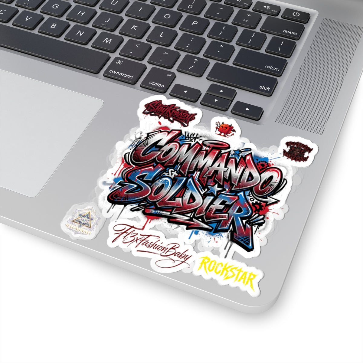 Commando Soldier Graffiti Sticker Pack – Urban Street Art Kiss-Cut Decals