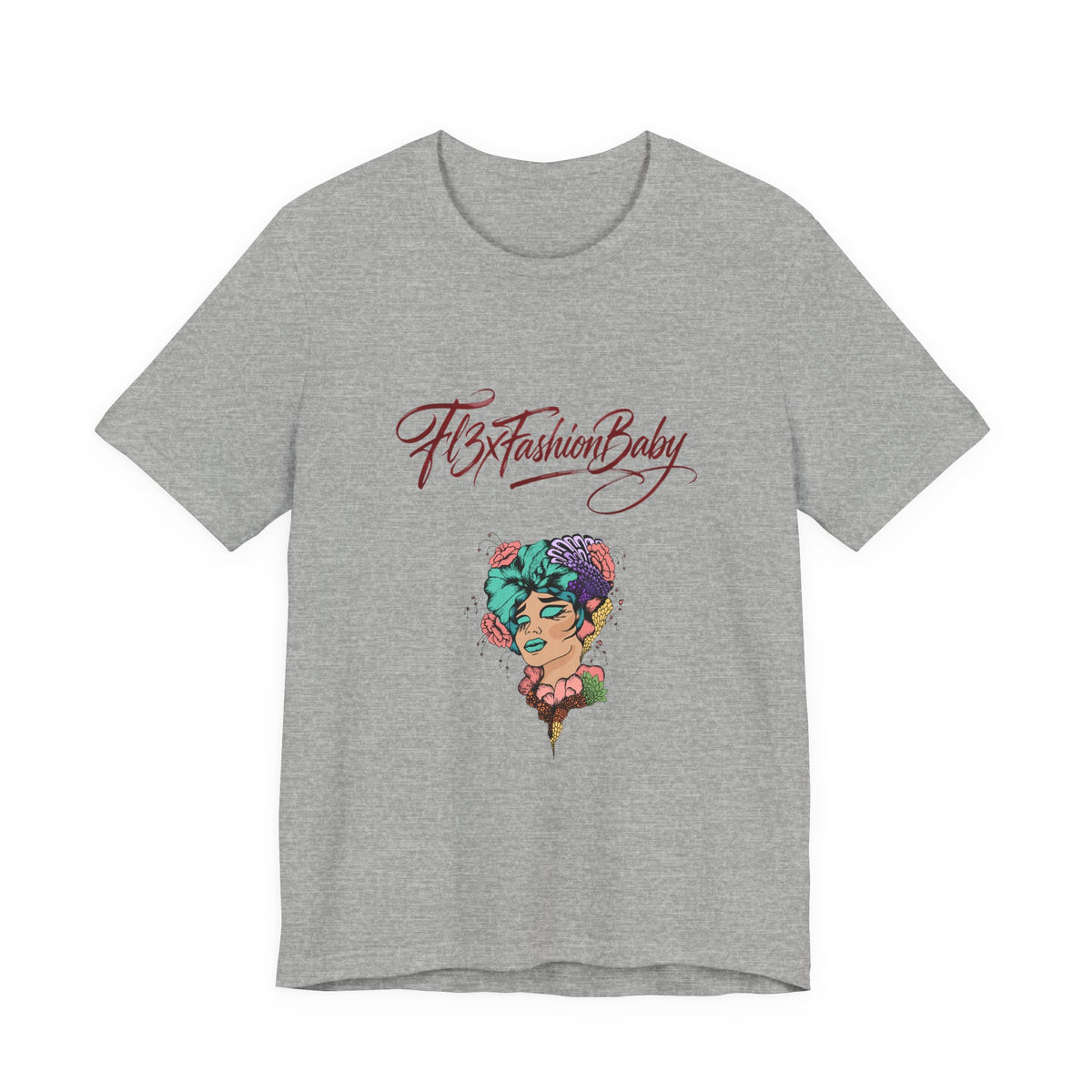 T-Shirt — 'FBxFashionBaby' Floral Portrait Graphic Tee