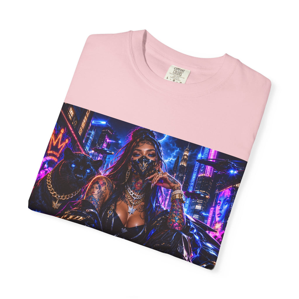 Cyberpunk Streetwear T-Shirt — "Fl3x Fashion Omertà" Graphic