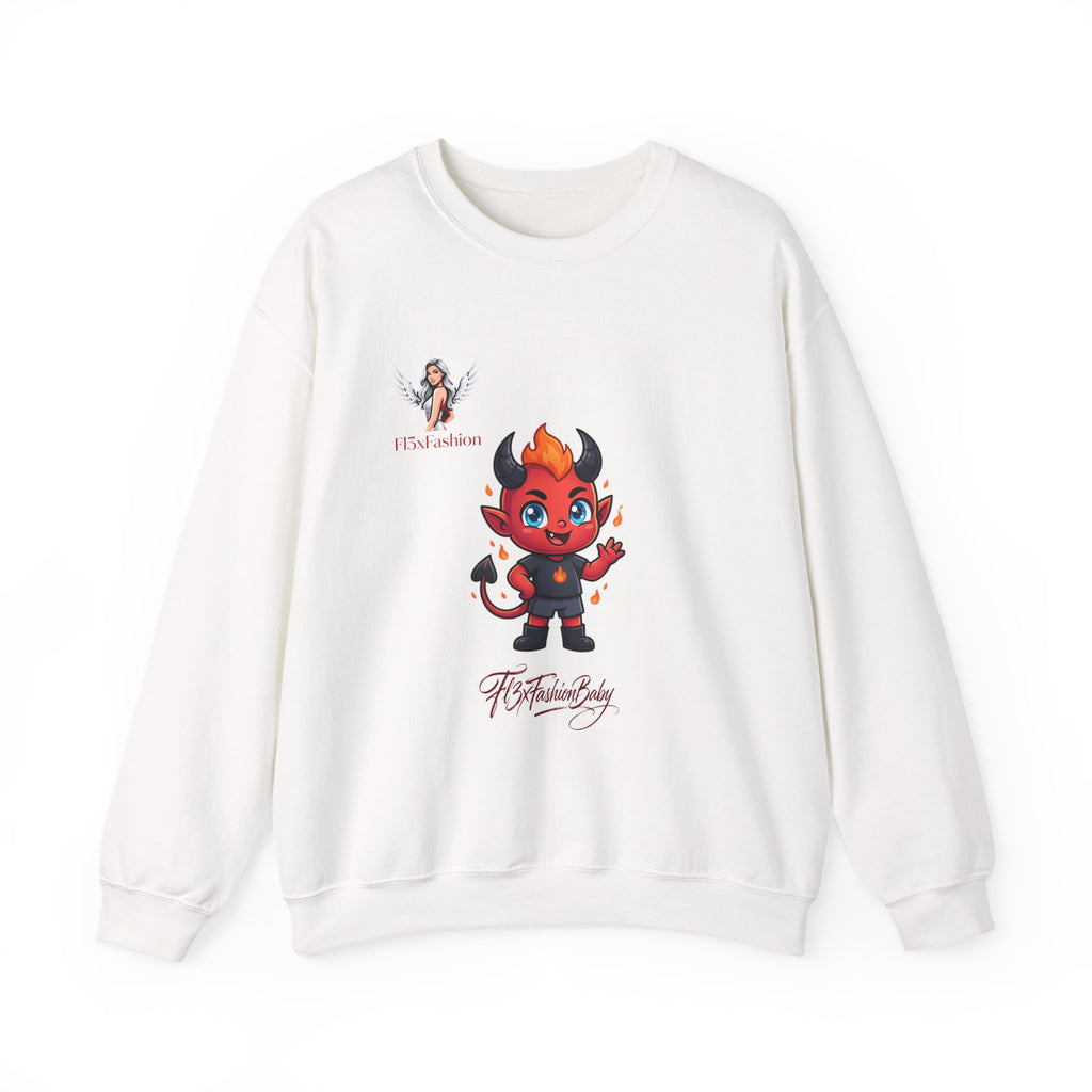 Devil Baby Crewneck Sweatshirt - Cute Red Demon Graphic