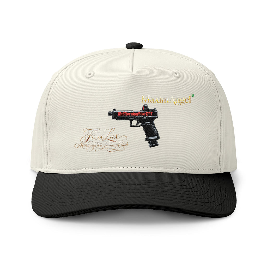 Two-Tone Cap — Embroidered Handgun Graphic "Marine Angel" Trucker Hat