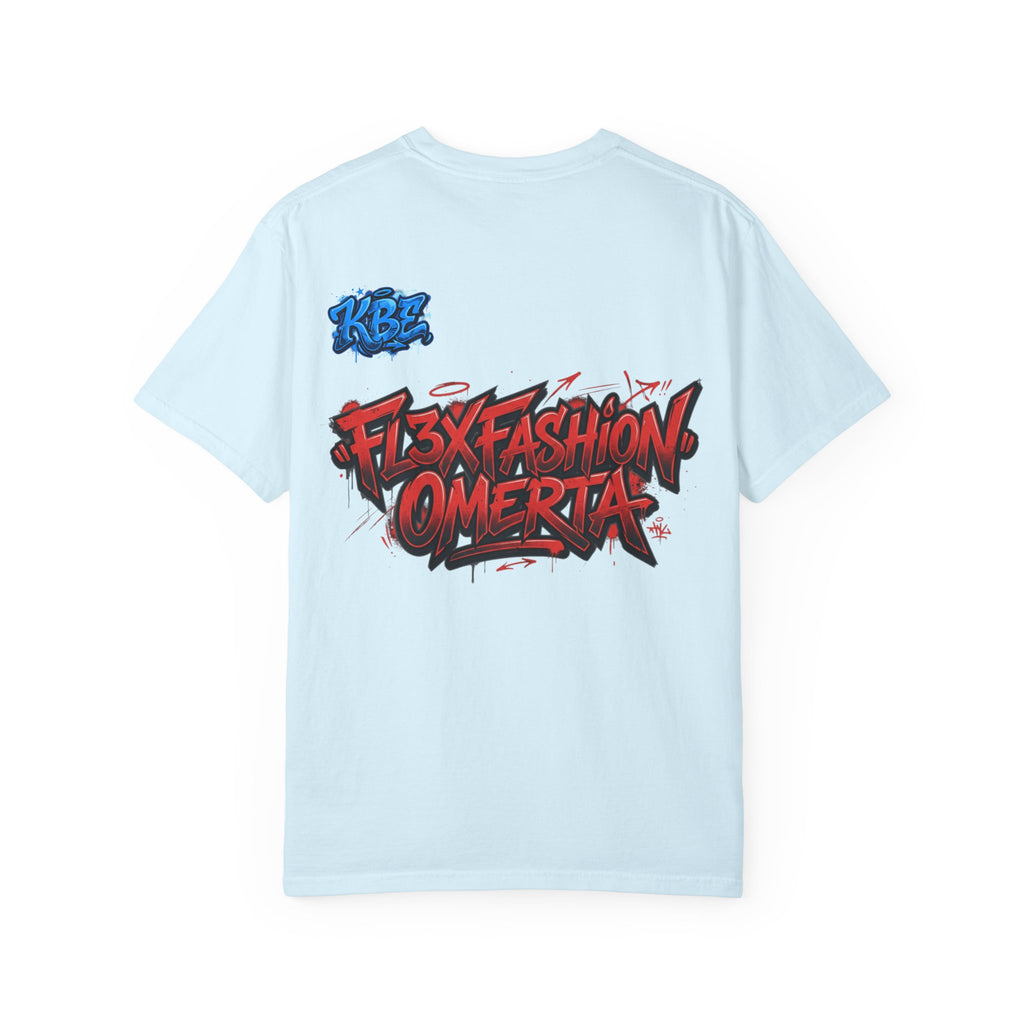 Cyberpunk Streetwear T-Shirt — "Fl3x Fashion Omertà" Graphic