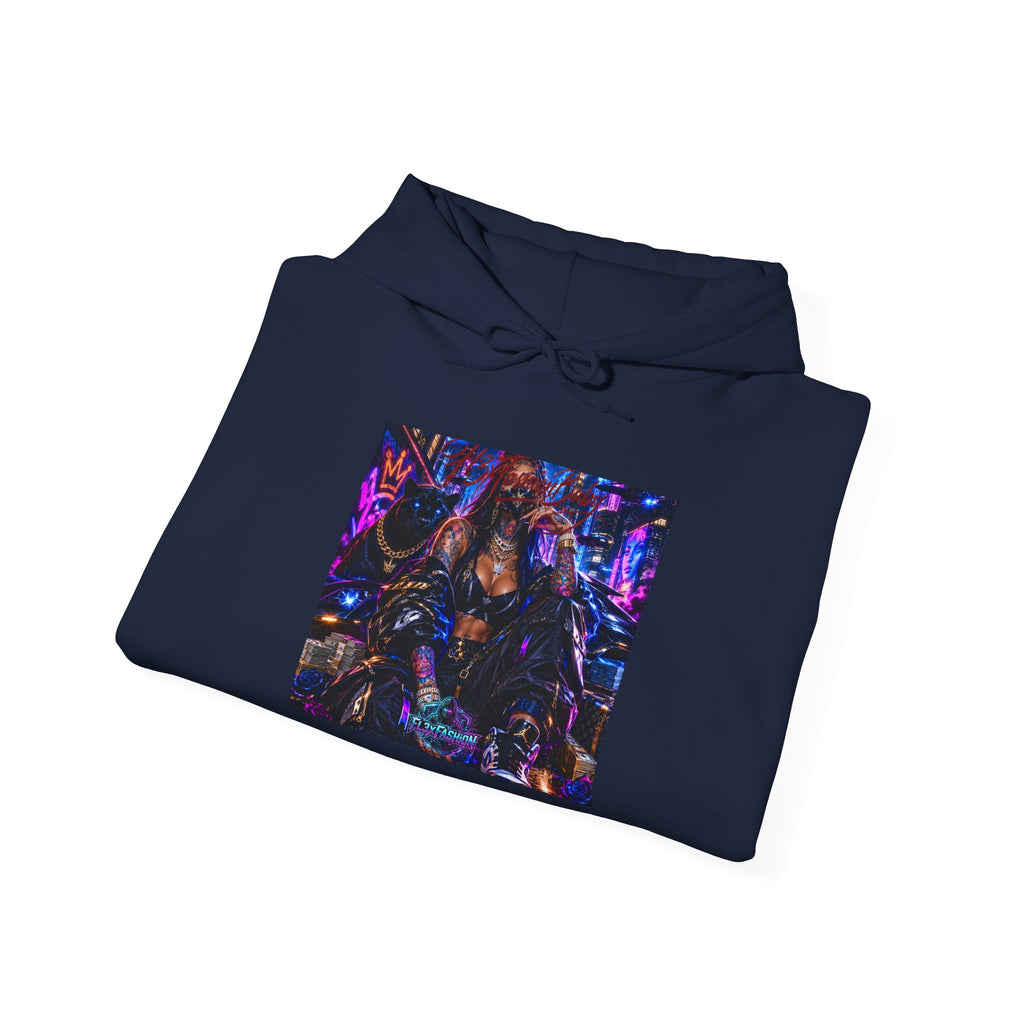 Cyberpunk Night Hoodie – Neon City Graphic Pullover