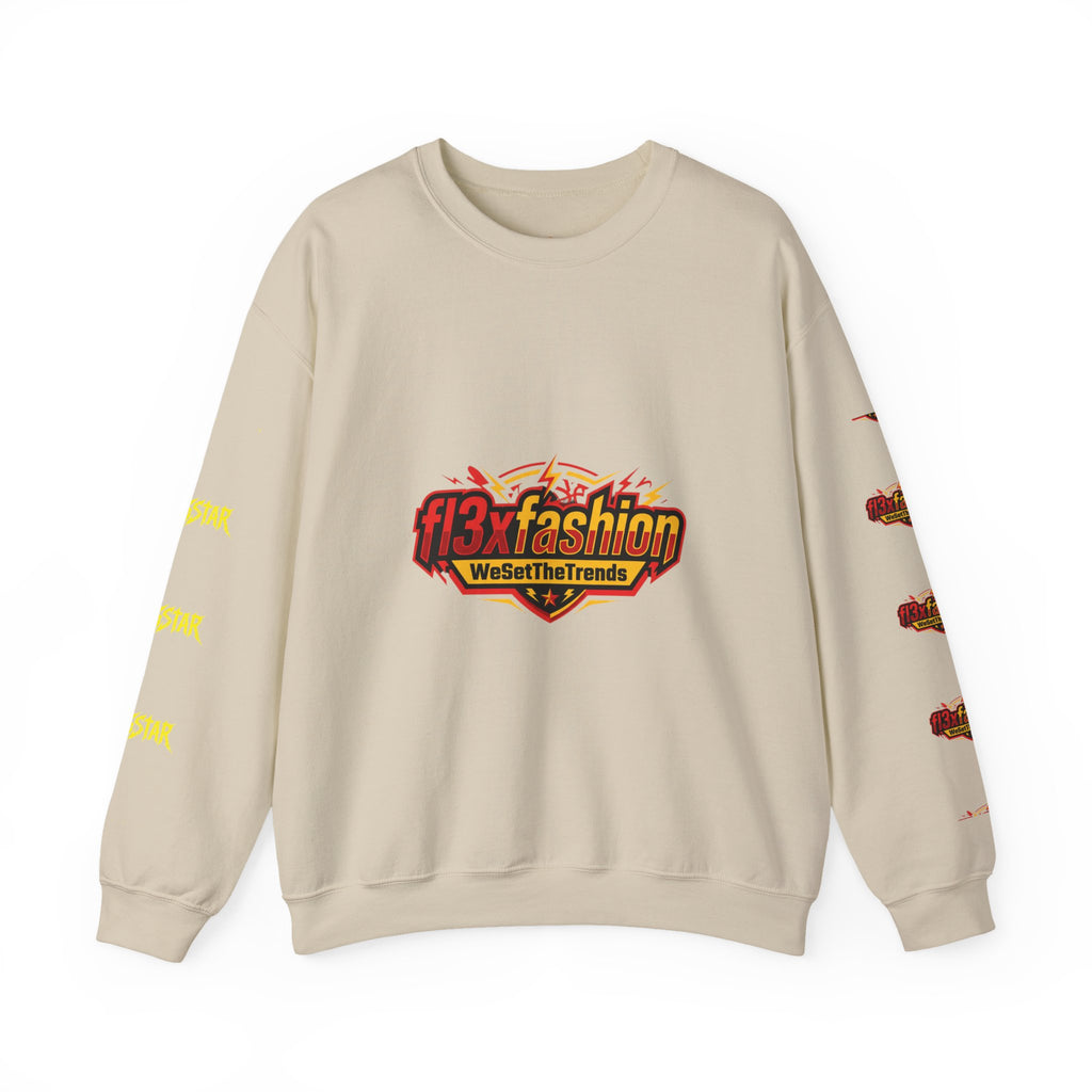 Logo Pattern Sweatshirt — fi3xfashion Graphic Crewneck