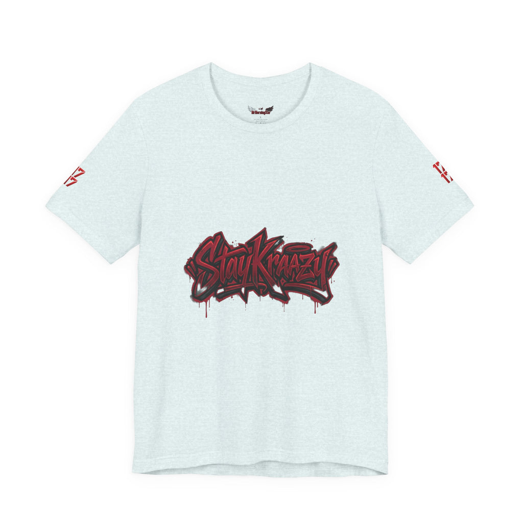 Stay Krazi Graffiti Tee — Red 17 Streetwear T‑Shirt