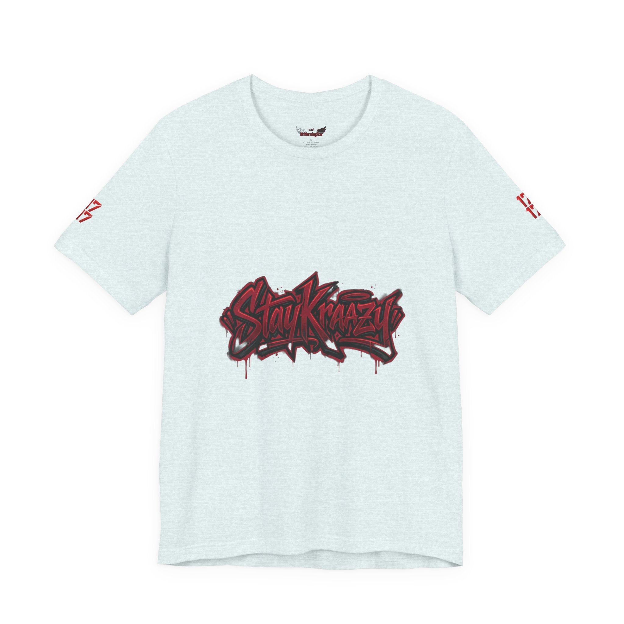 Stay Krazi Graffiti Tee — Red 17 Streetwear T‑Shirt