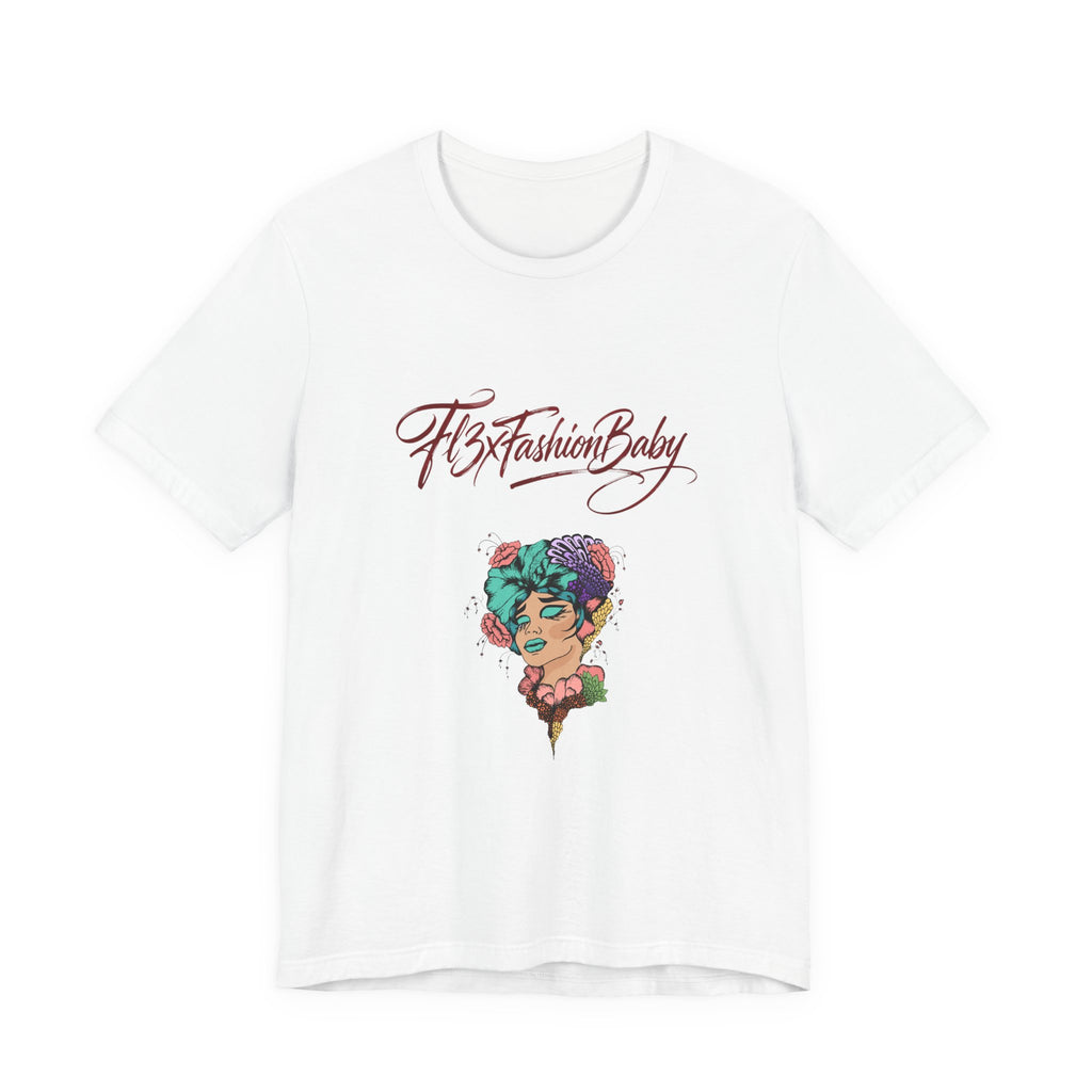 T-Shirt — 'FBxFashionBaby' Floral Portrait Graphic Tee