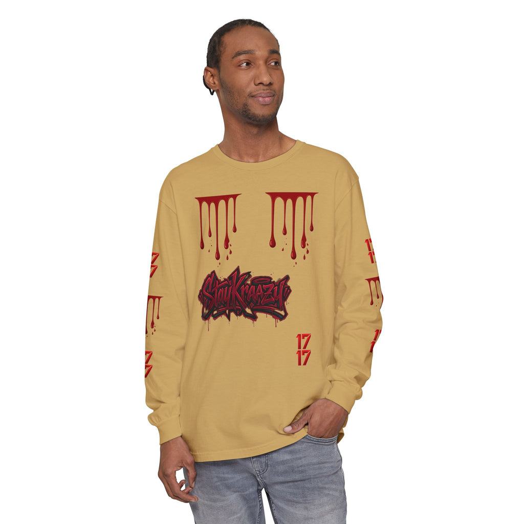 Blood Drip Graphic Long Sleeve Tee