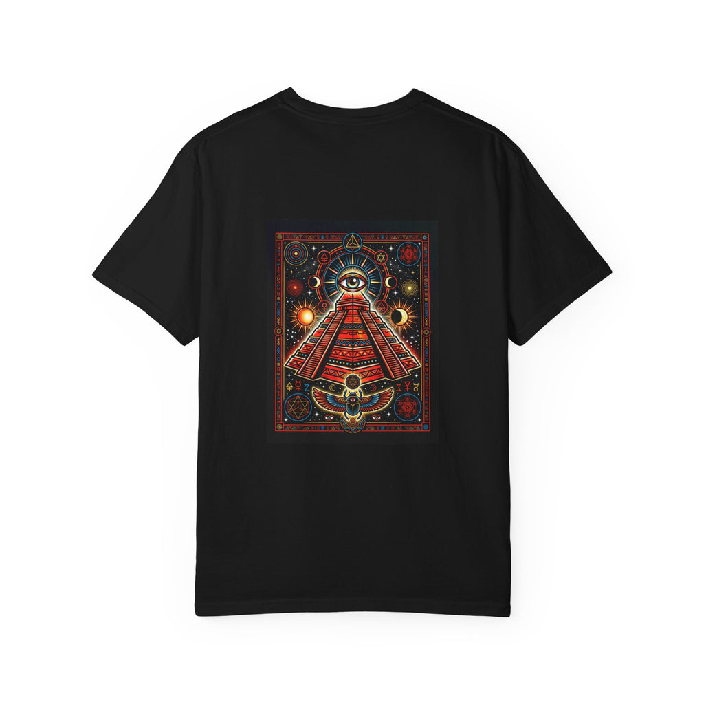 Graphic T-Shirt — Occult Pyramid Eye Design with 'Fix Fashion' Patch