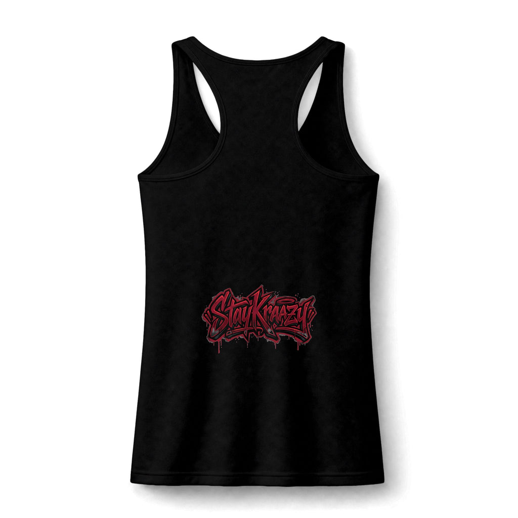 Women's Performance Tank Top – '17 17' Front & 'Stay Krazy' Back Athletic Graphic Tank