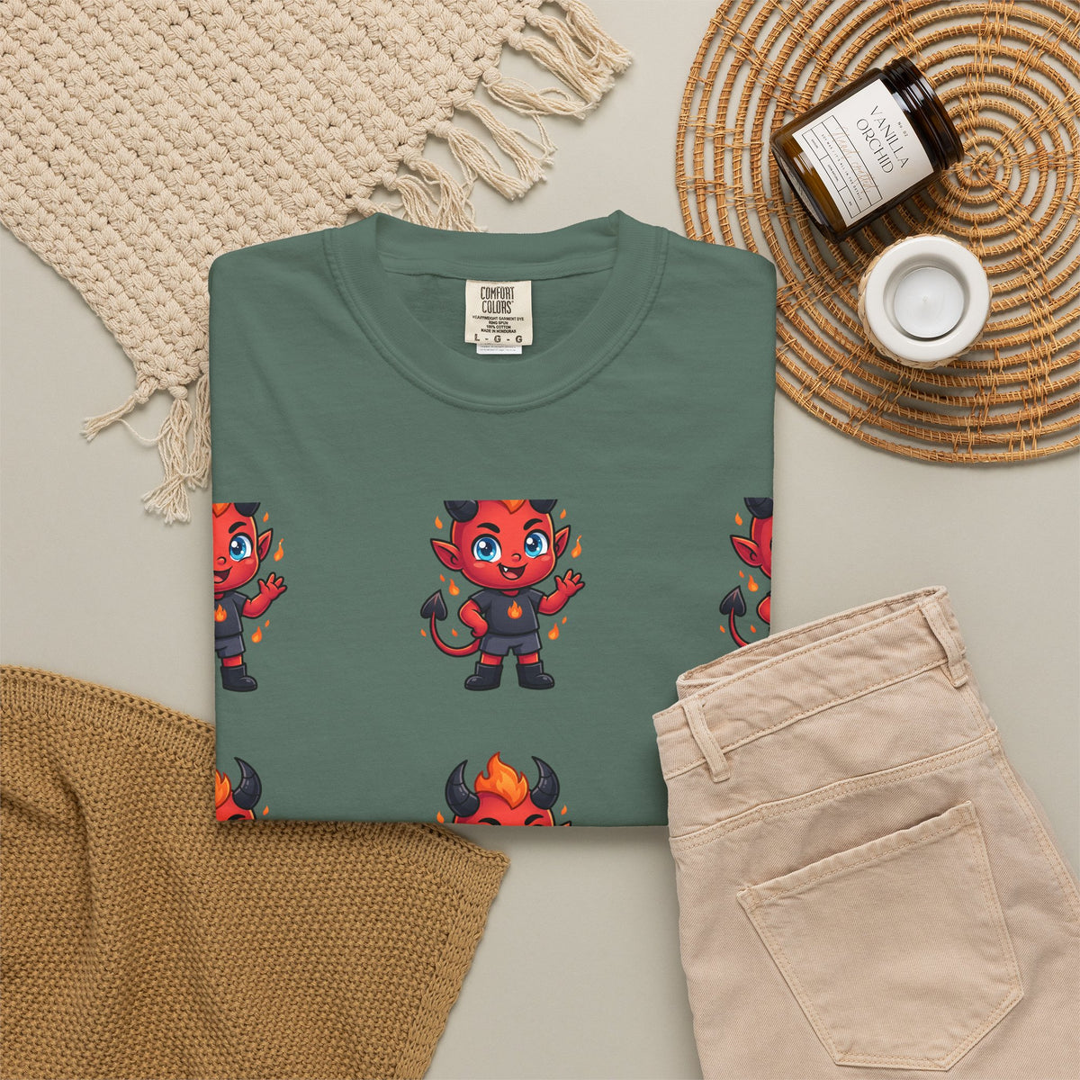 Illuminati Israel Pyramid T-Shirt with Devil Character Pattern
