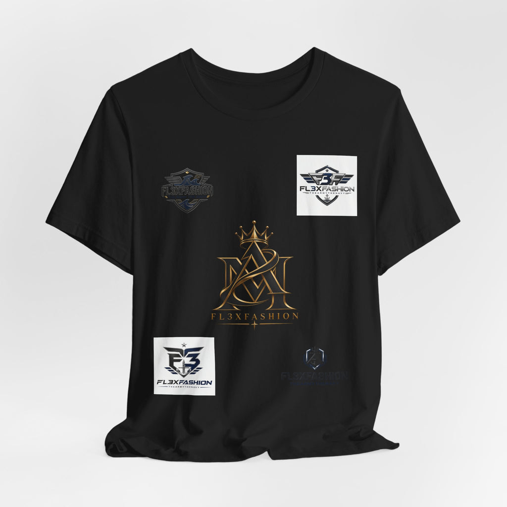 Flx3 Fashion Logo Tee — White Graphic Brand T-Shirt