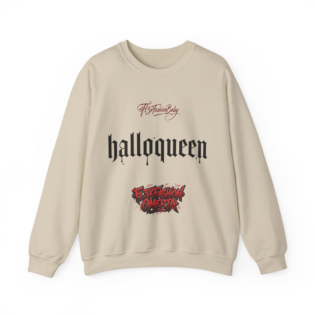 Halloqueen Graphic Sweatshirt — Gothic Halloween Crewneck