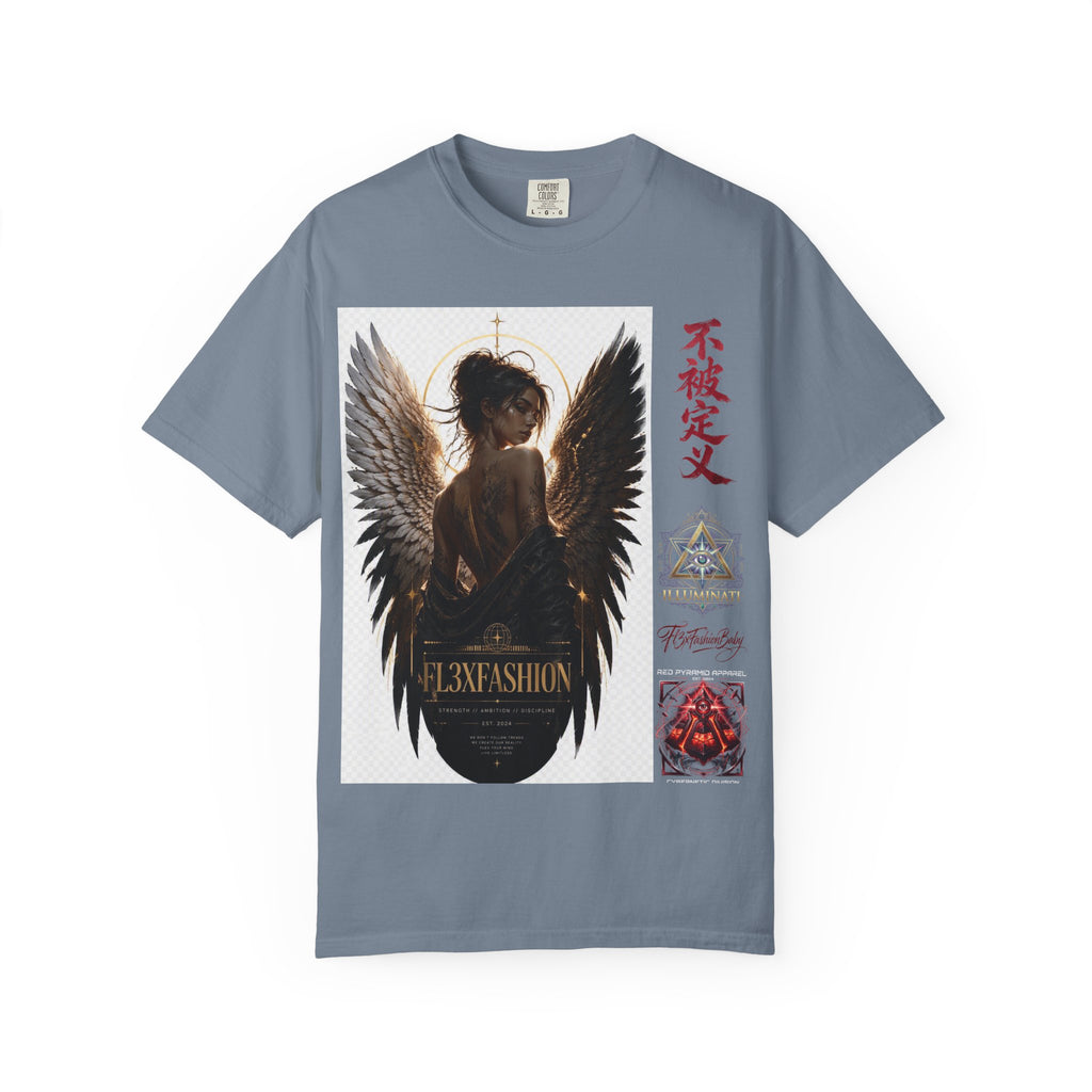 Angel Wings Graphic Tee — "FL3XFASHION" Gothic Streetwear T-Shirt