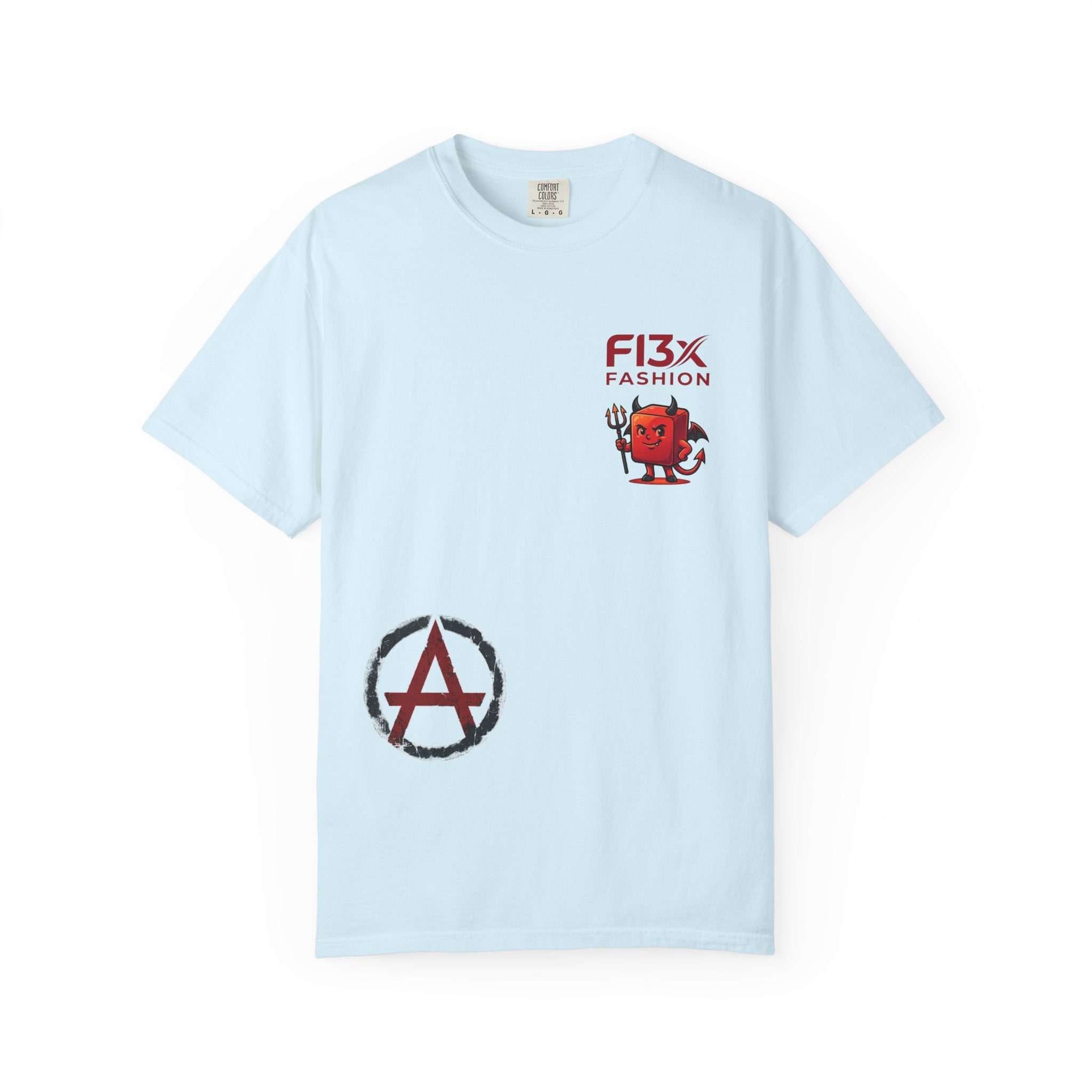 Graphic T-Shirt — Occult Pyramid Eye Design with 'Fix Fashion' Patch
