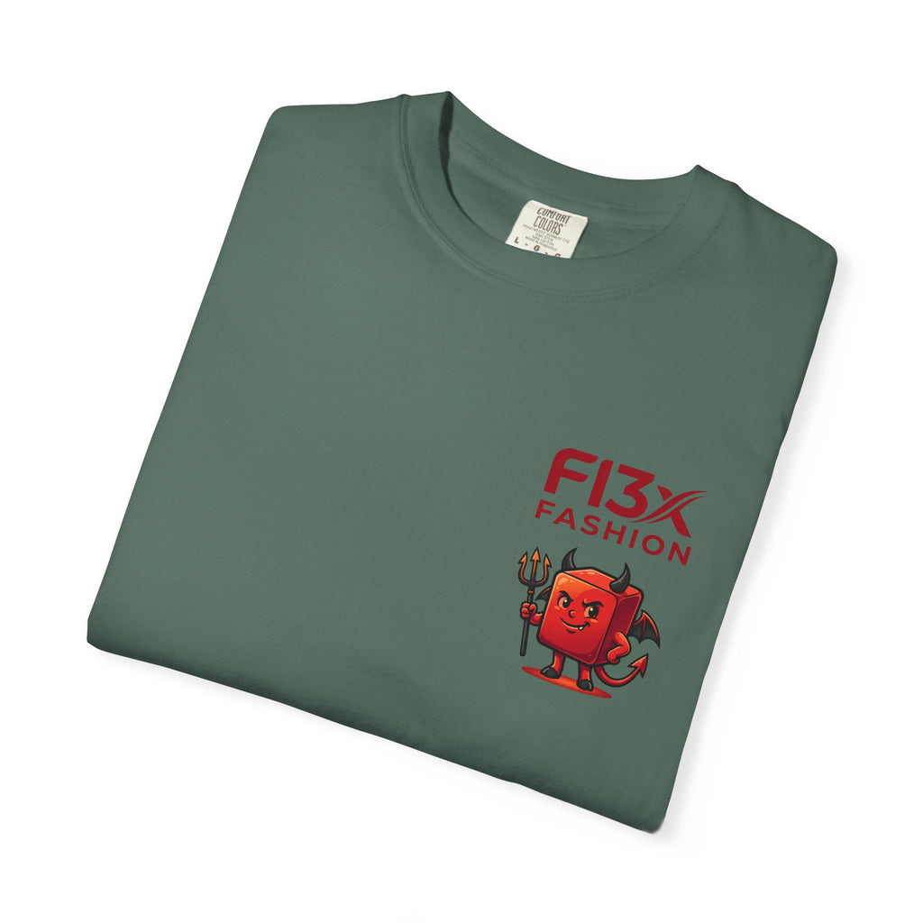 Graphic T-Shirt — Occult Pyramid Eye Design with 'Fix Fashion' Patch