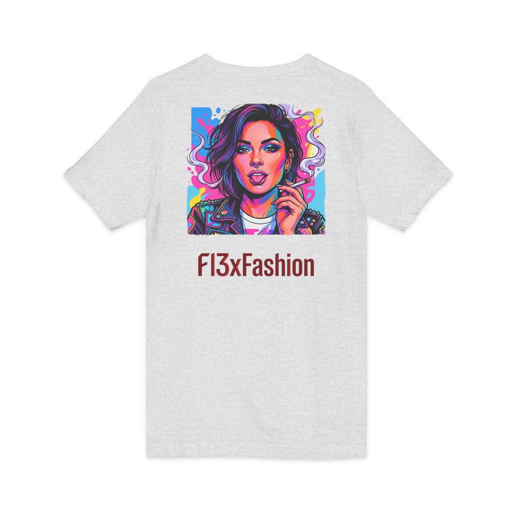 Pop Art Portrait V-Neck Tee — FI3xFashion Graphic T-Shirt