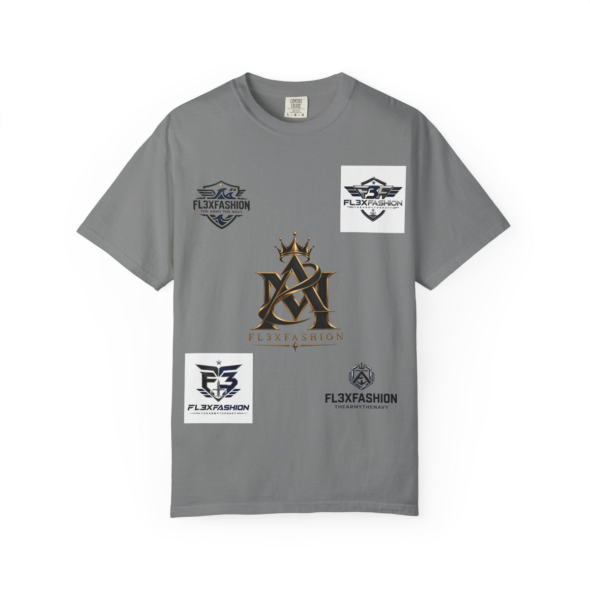 Graphic T-Shirt — Mythic Warrior Back Print with Crest Logos