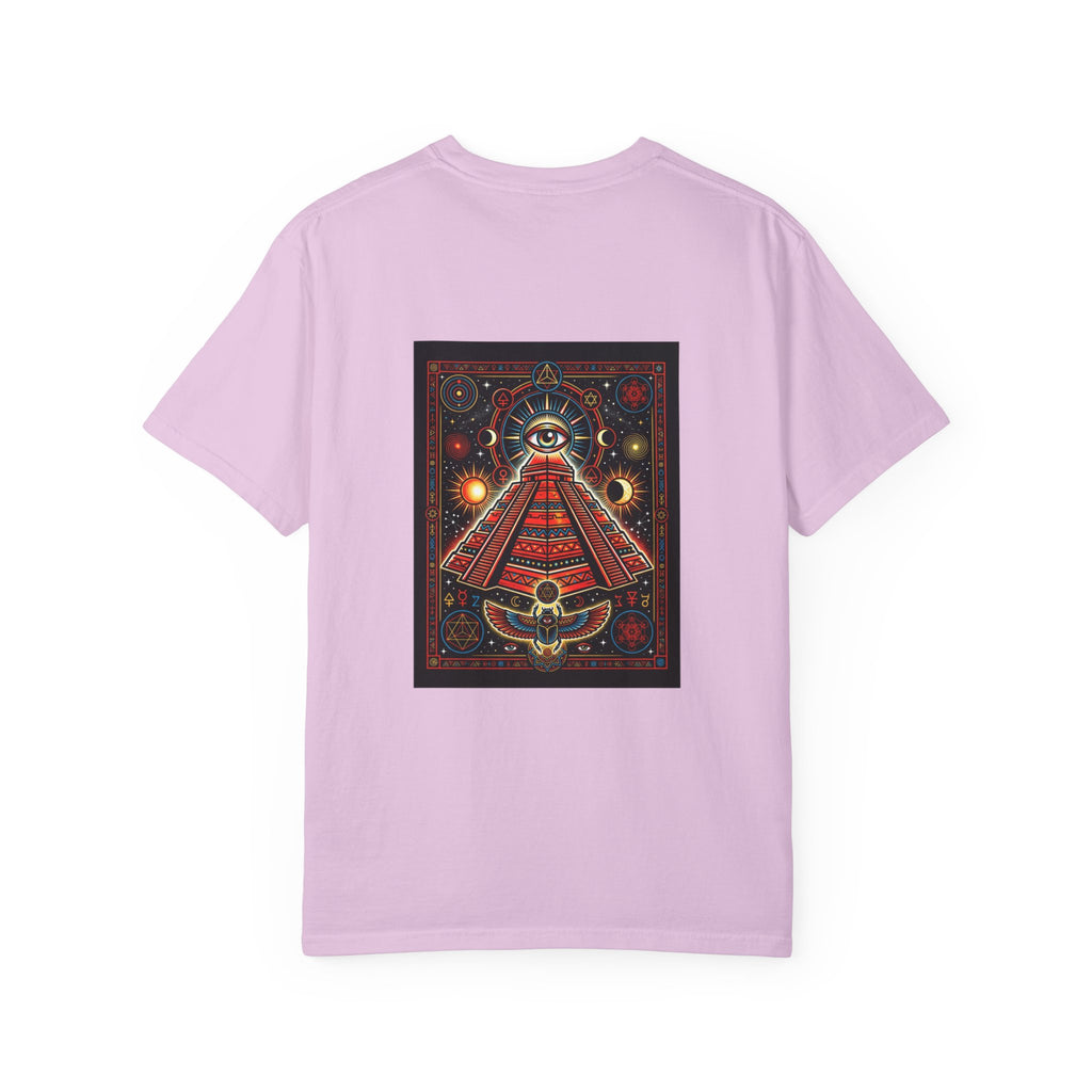 Graphic T-Shirt — Occult Pyramid Eye Design with 'Fix Fashion' Patch