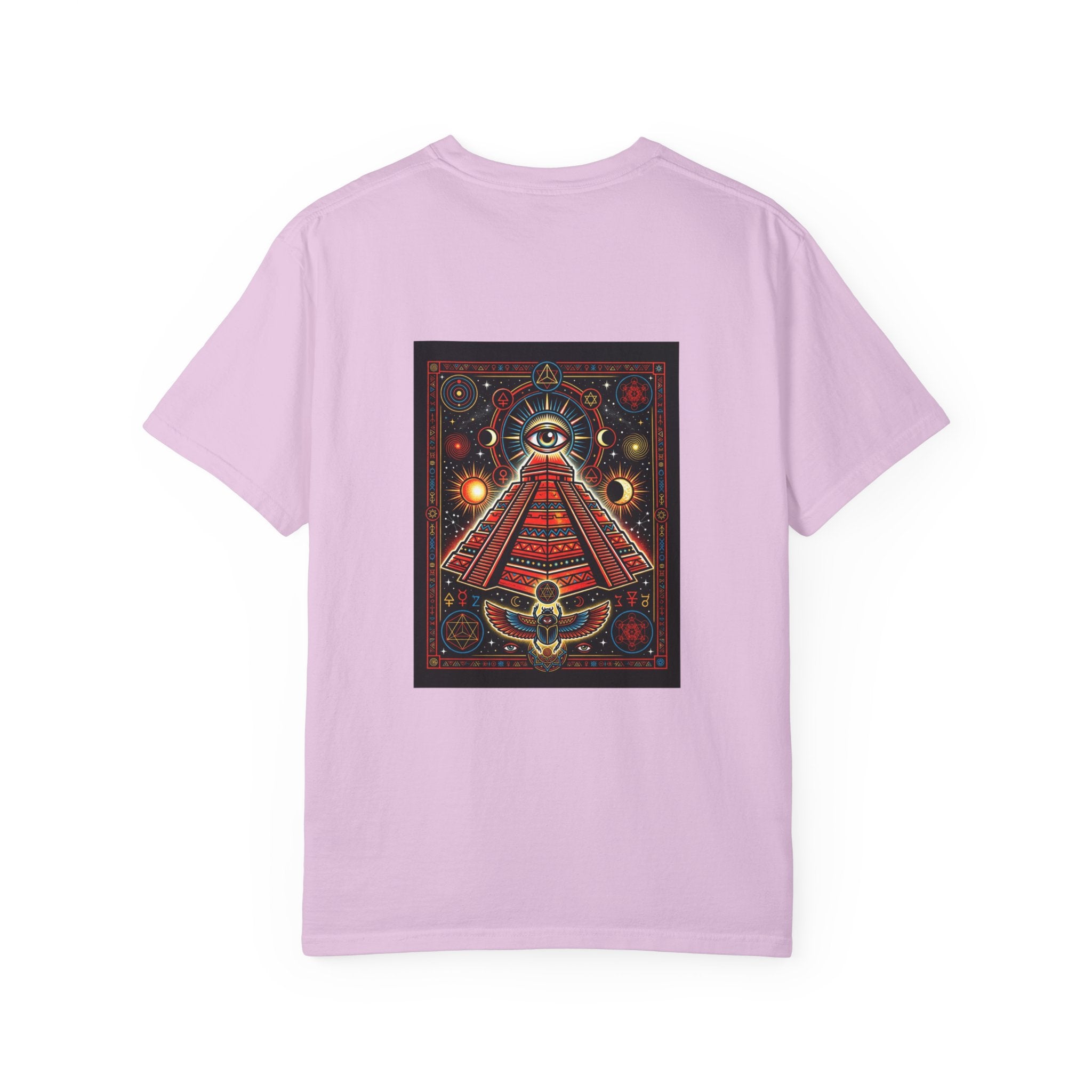 Graphic T-Shirt — Occult Pyramid Eye Design with 'Fix Fashion' Patch