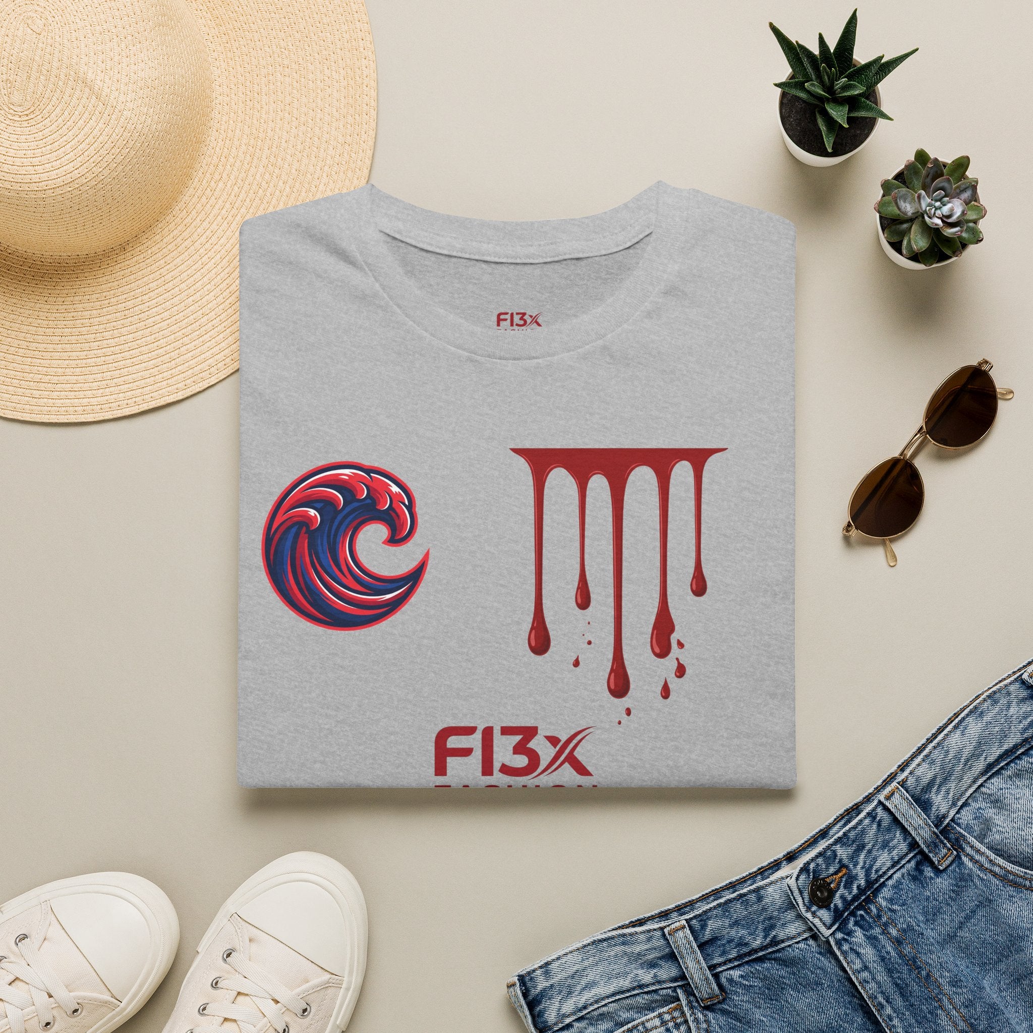Graphic Tee — F13x Fashion Drip & Wave Design
