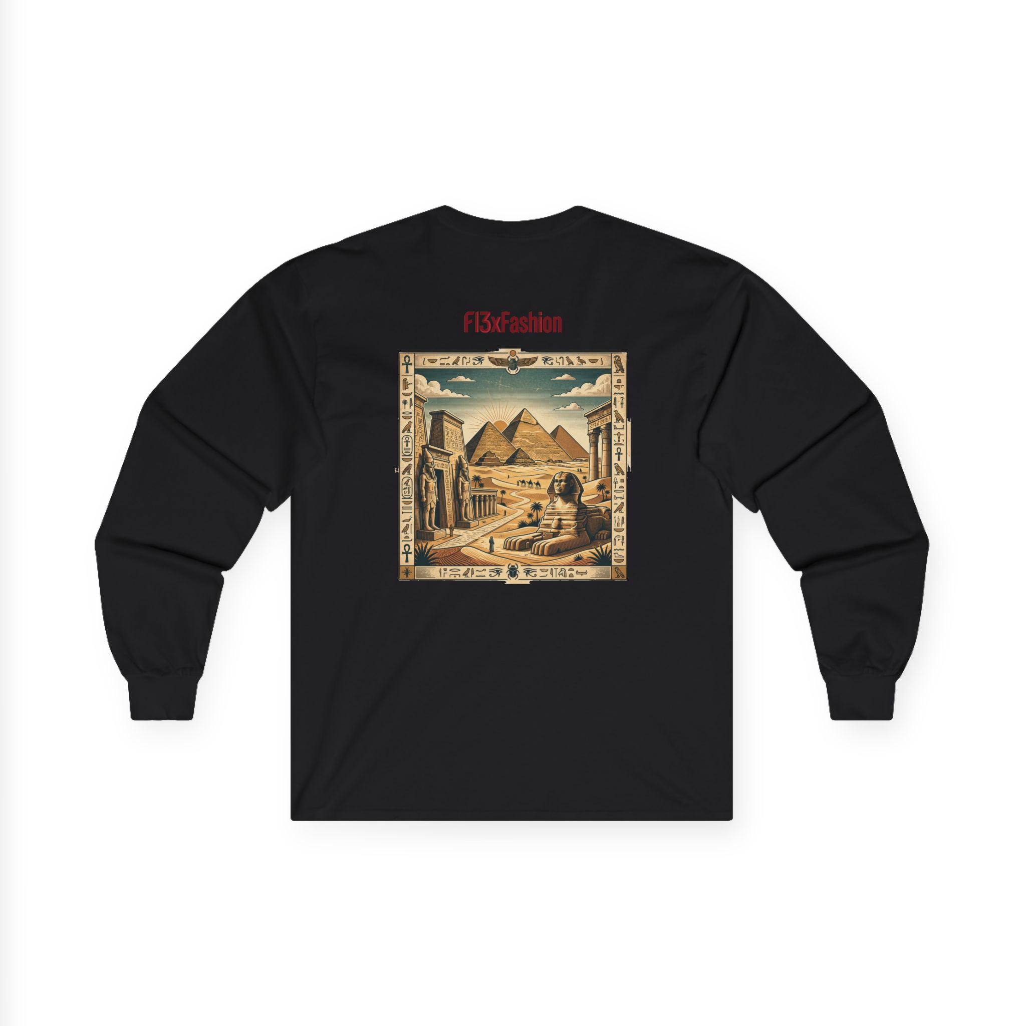 Egyptian Pyramids Vintage Graphic Long Sleeve Tee