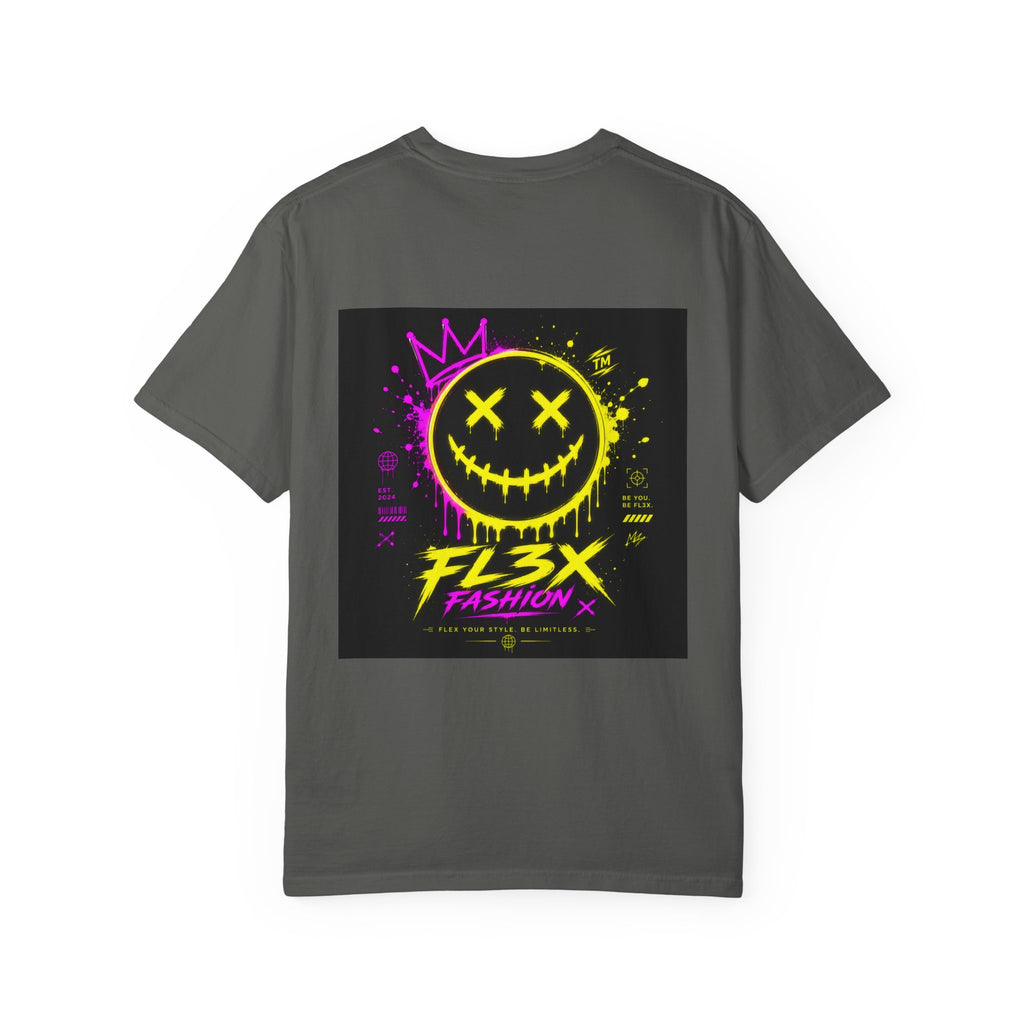 Graphic Tee — Neon Graffiti Smiley "FL3X Fashion"