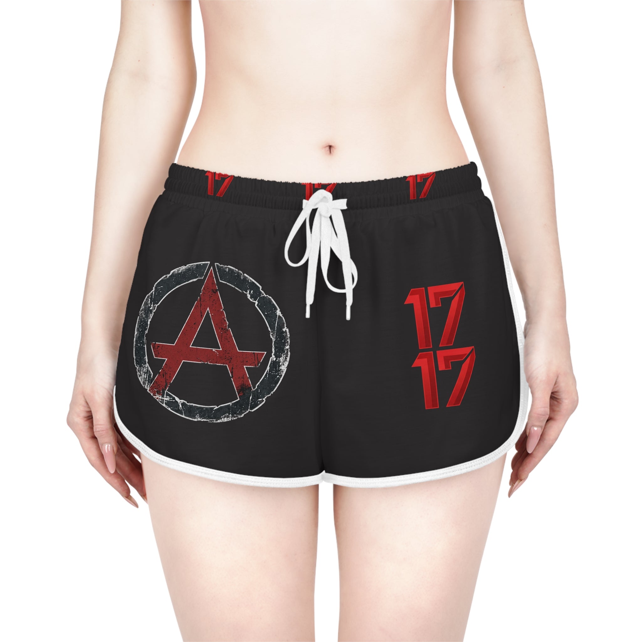 Relaxed Women's Shorts — Red '17' & Morning Star Graphic