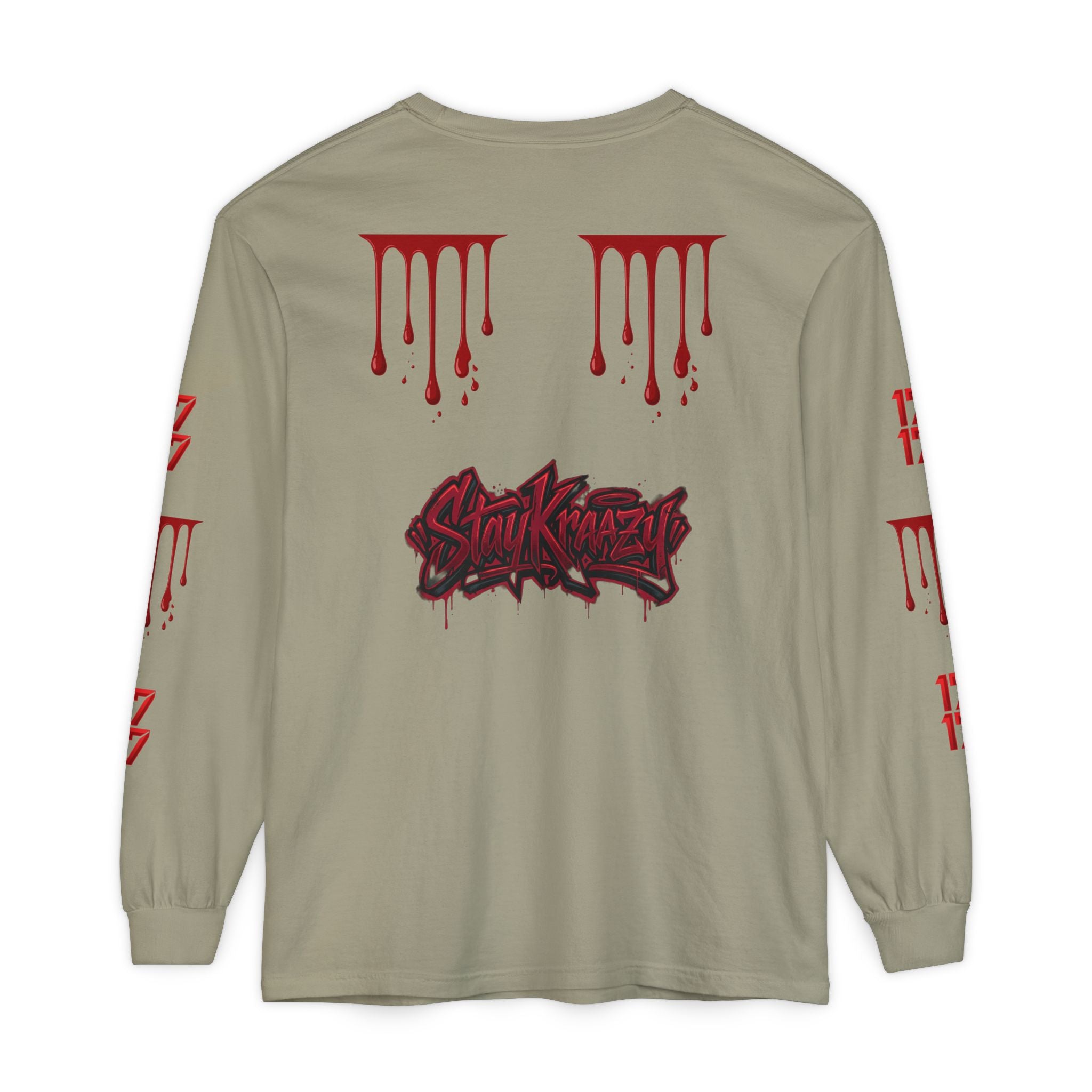 Blood Drip Graphic Long Sleeve Tee