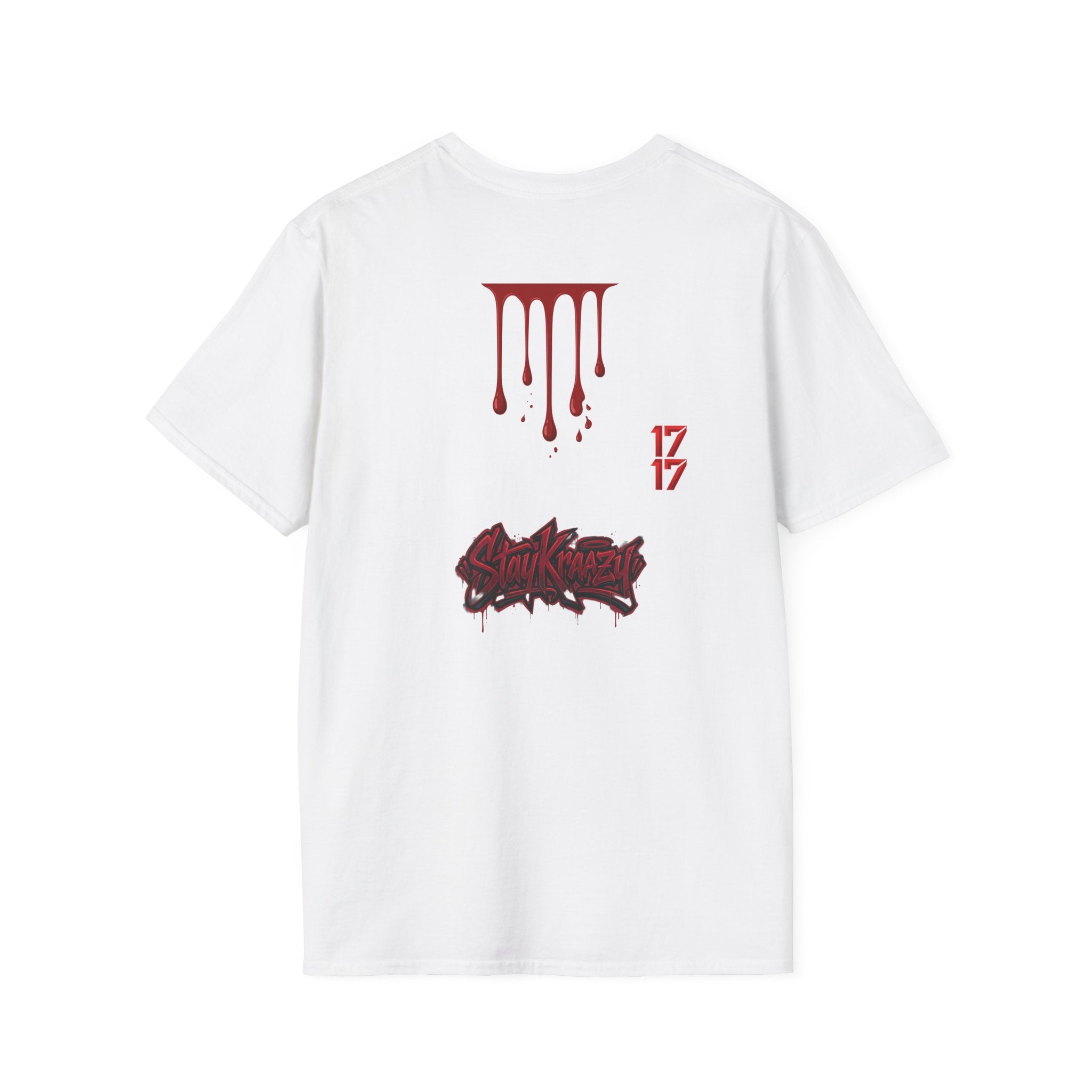 Graphic T-Shirt — Dripping Blood & 17/17 Snake Design