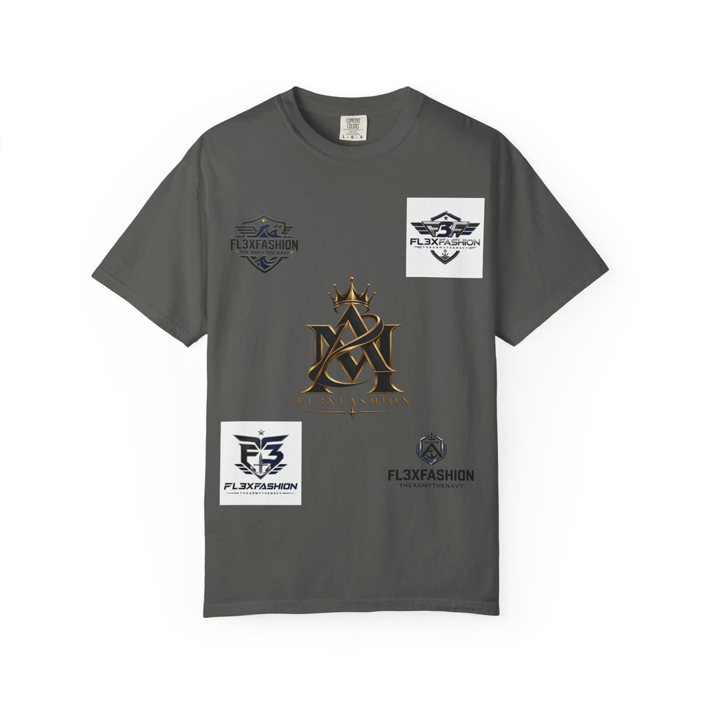 Graphic T-Shirt — Mythic Warrior Back Print with Crest Logos