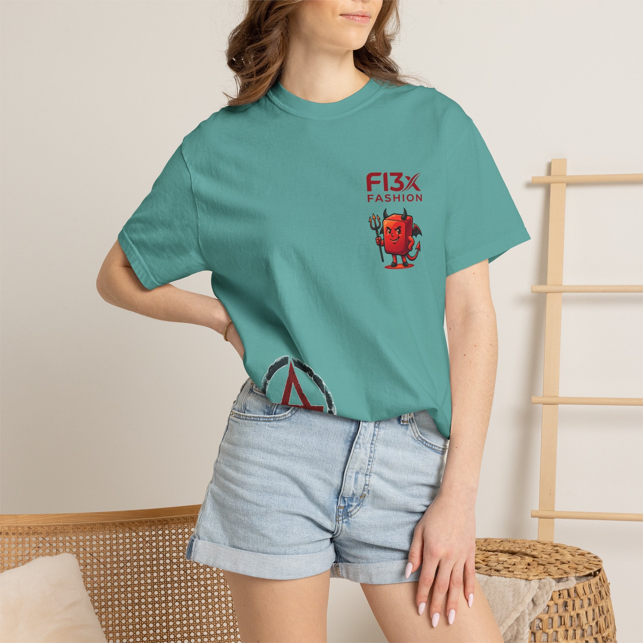 Graphic T-Shirt — Occult Pyramid Eye Design with 'Fix Fashion' Patch