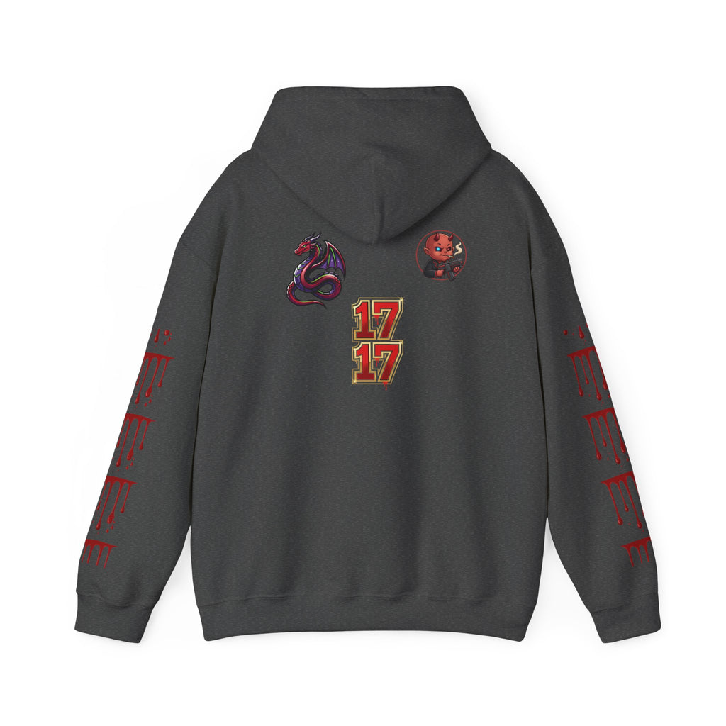 Hoodie — Gothic 1717 Dripping Symbols Pullover
