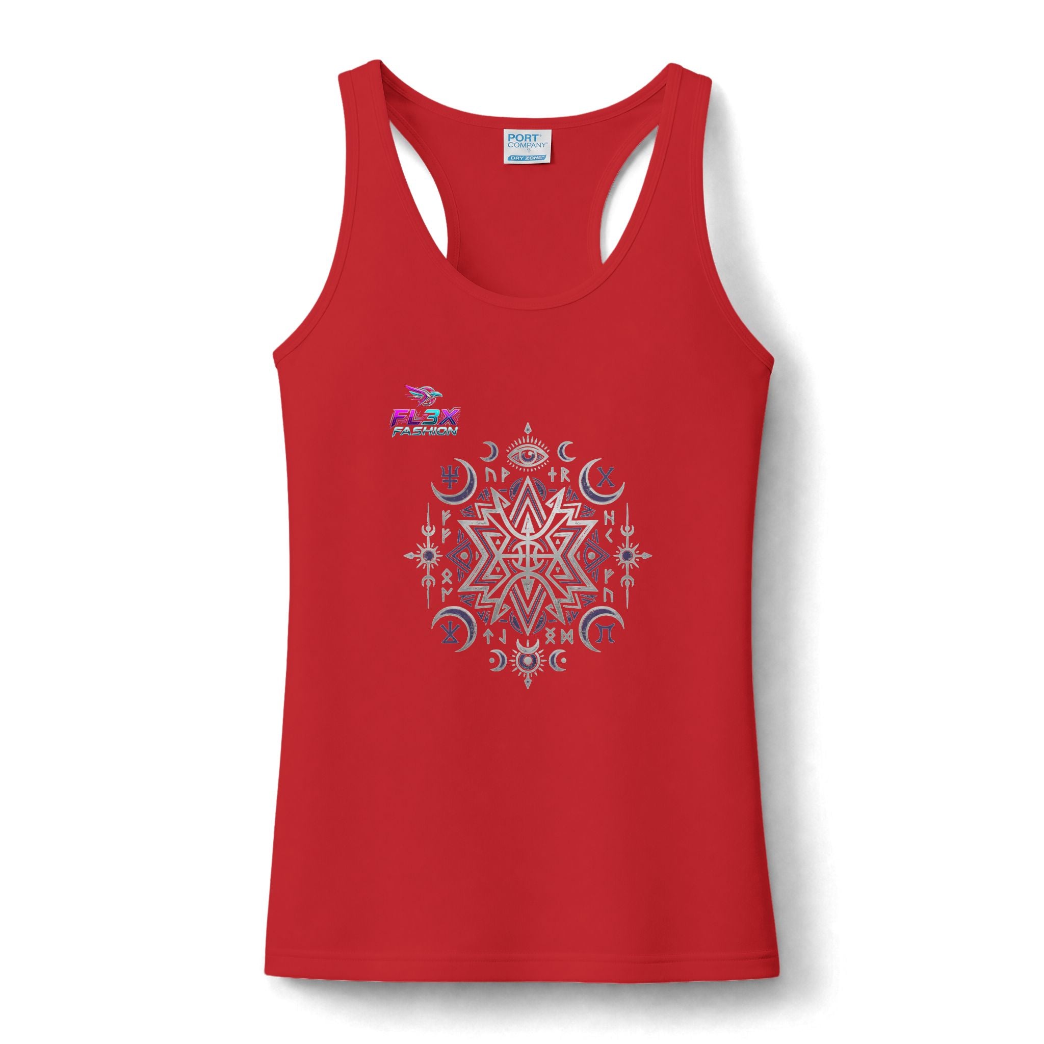 Women's Performance Tank — Celestial Mandala Graphic Racerback Tank Top