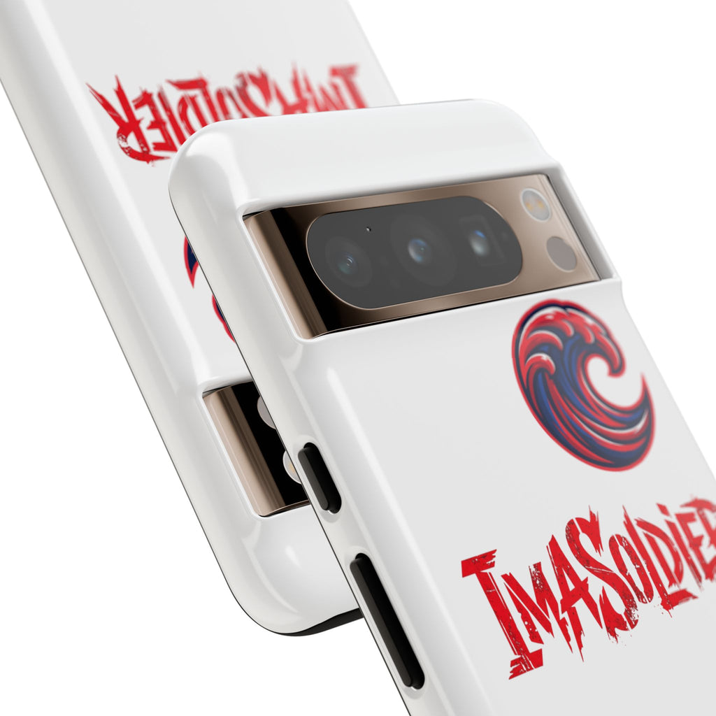 Phone Case — 'ImaSoldier' Red Wave Protective Hard Case